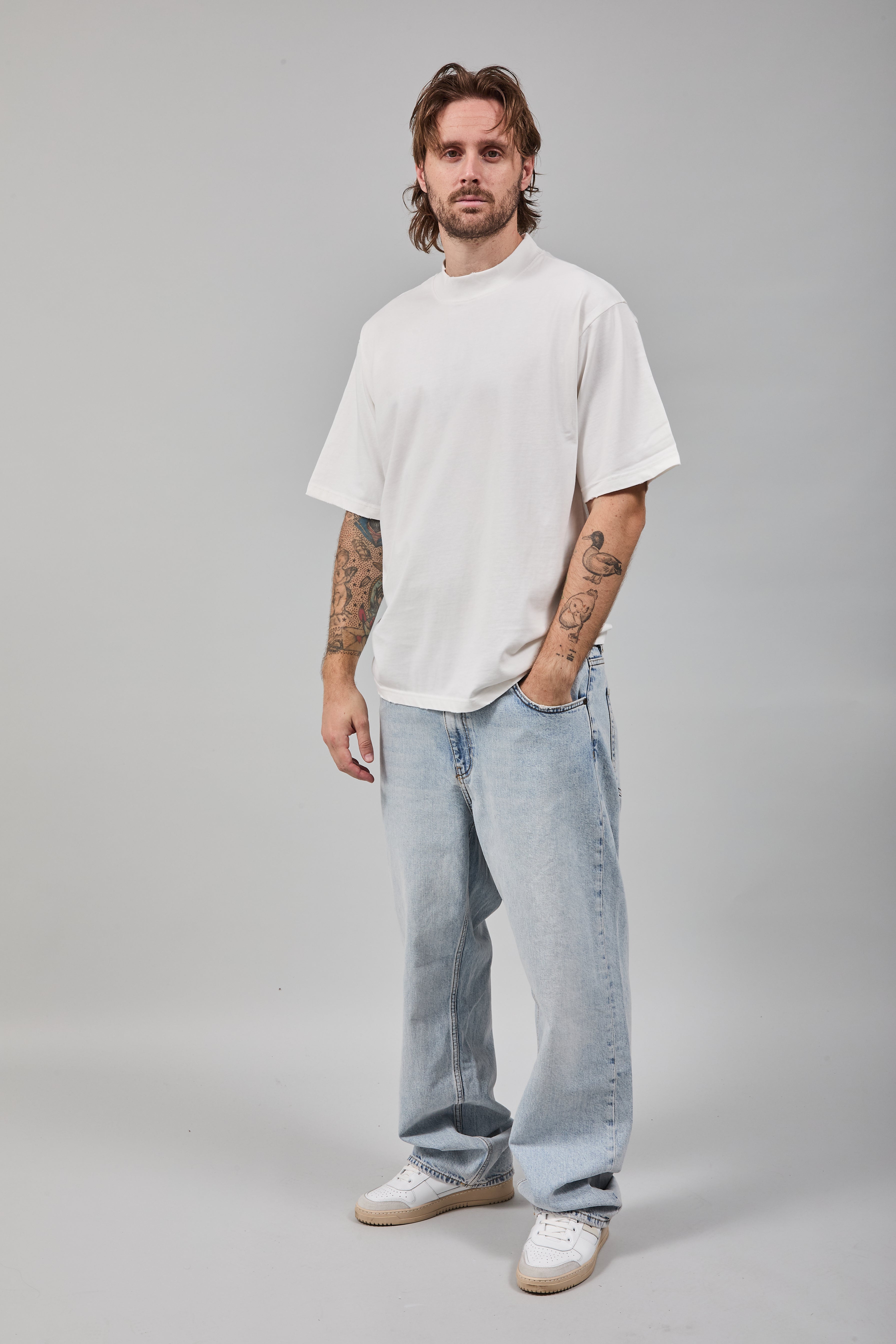 T-shirt Berna Stone Washed Bianca