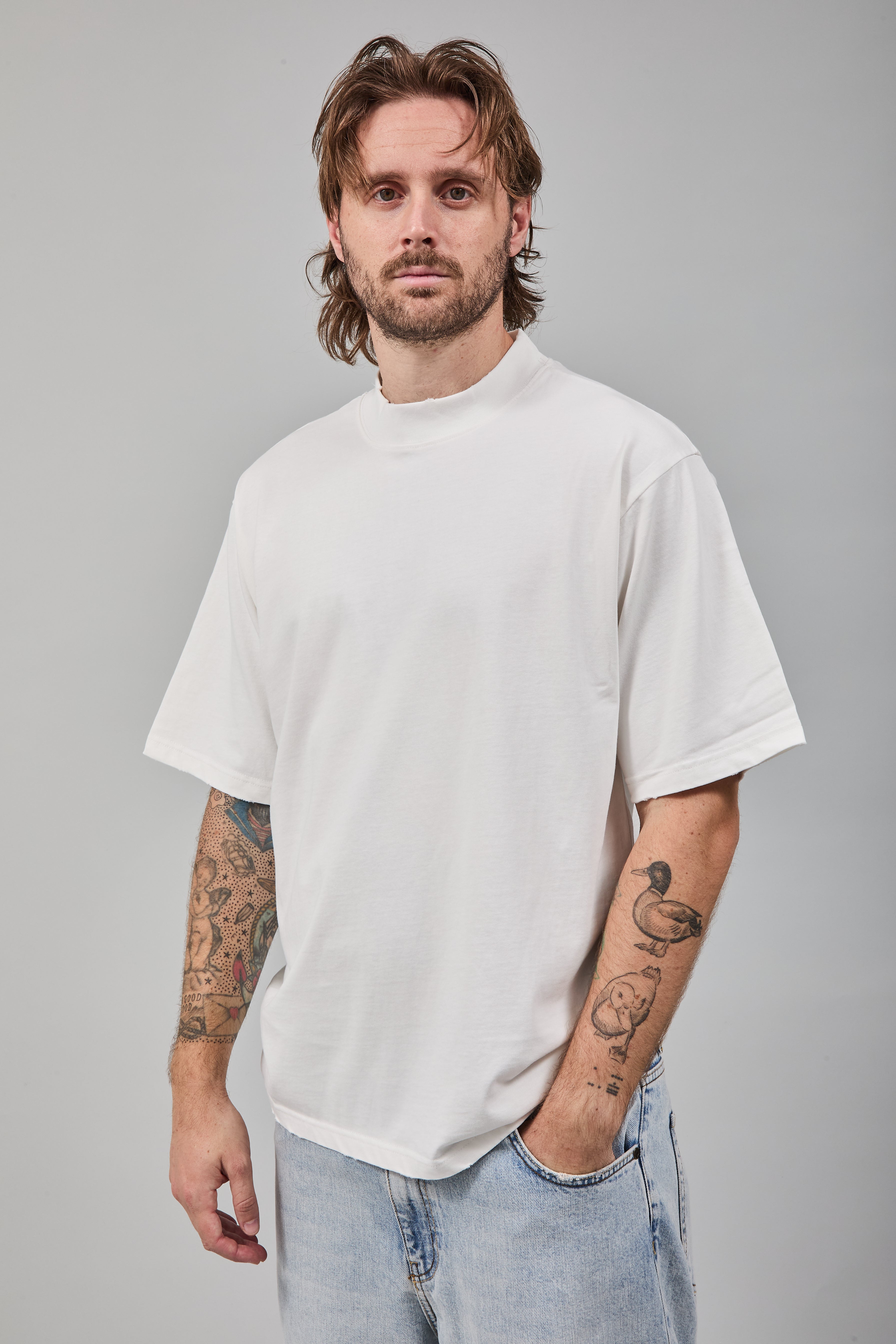 T-shirt Berna Stone Washed Bianca