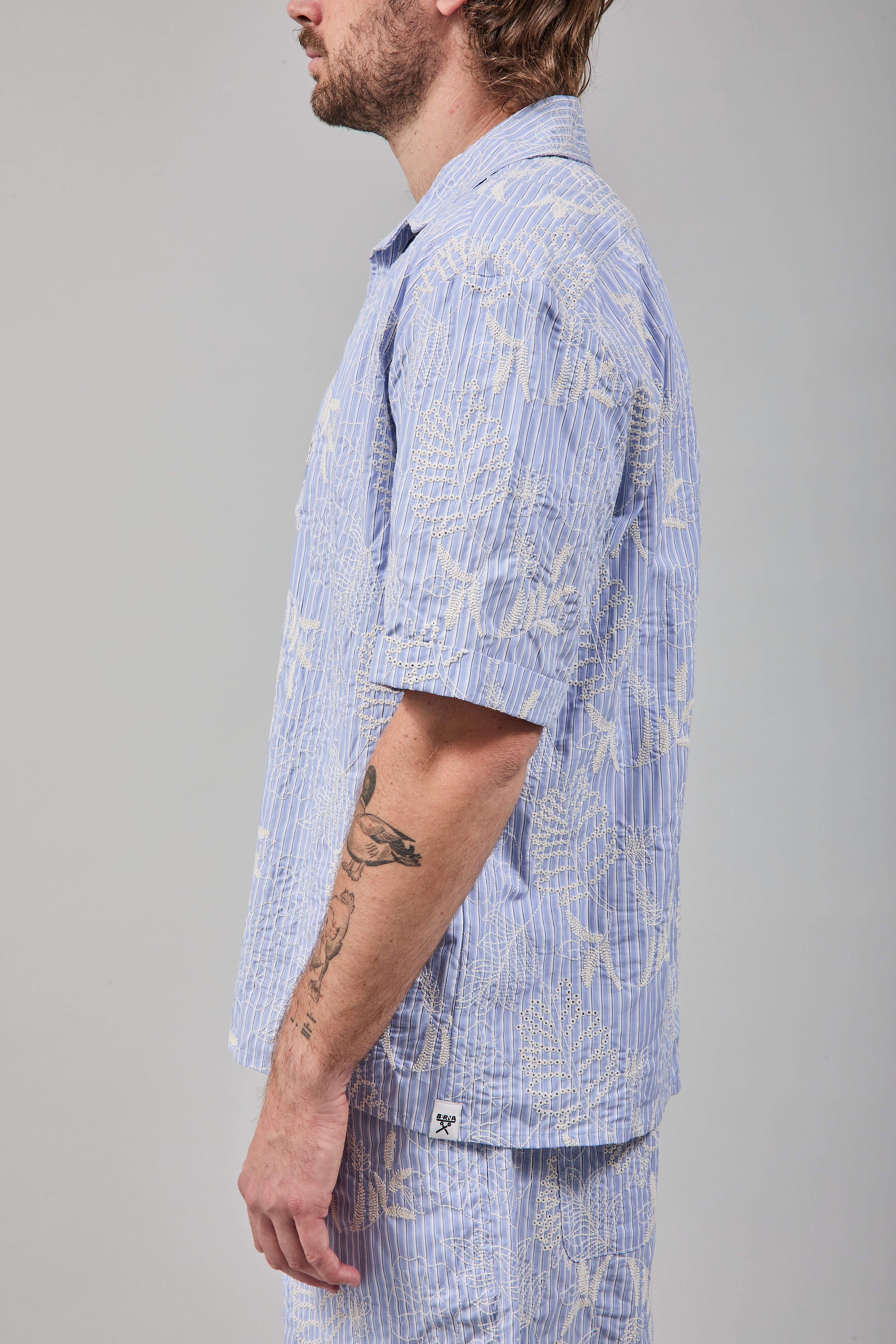 Camicia Berna Righe Fiori