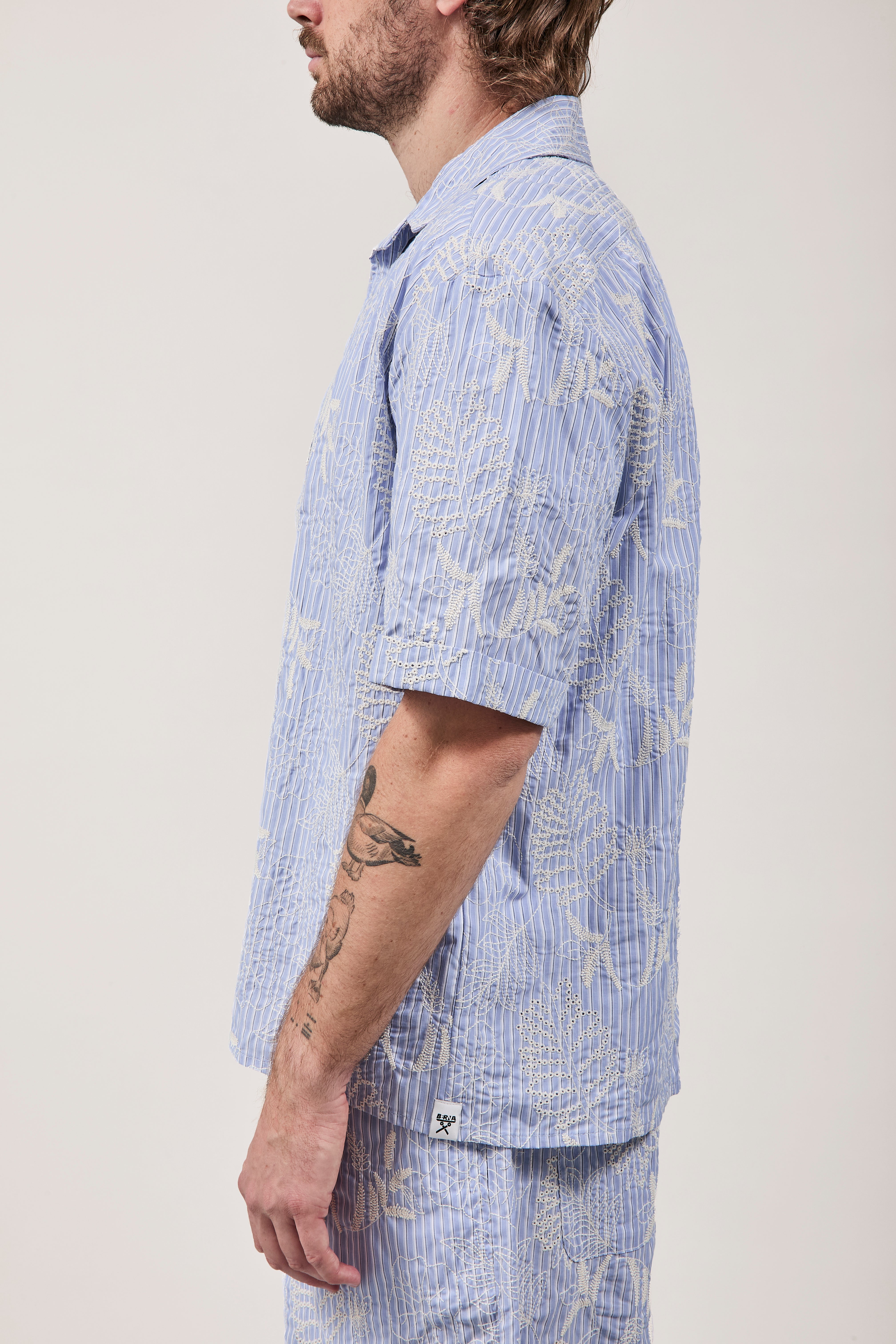 Camicia Berna Righe Fiori