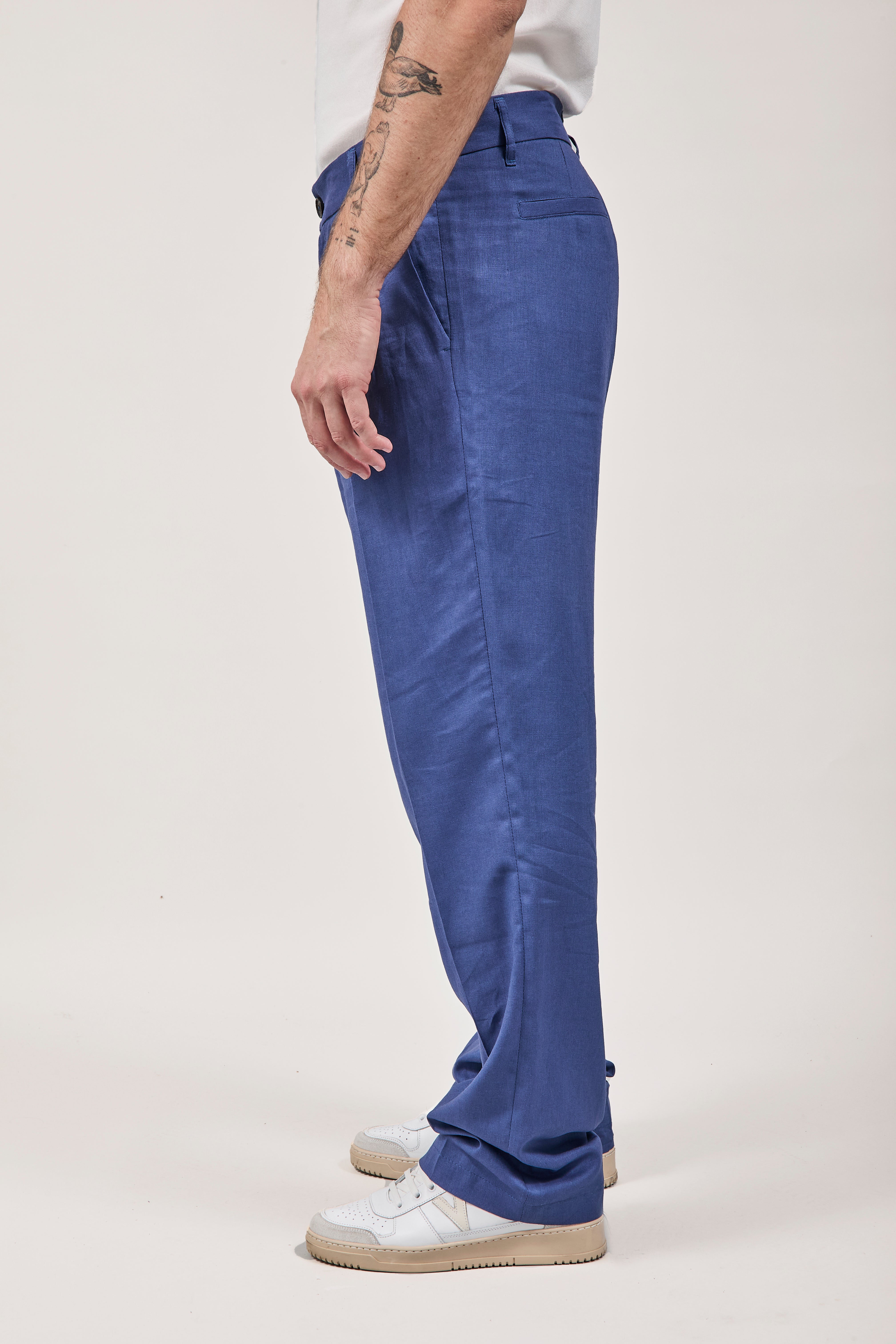 Pantalone Imperial Lino Palazzo Denim