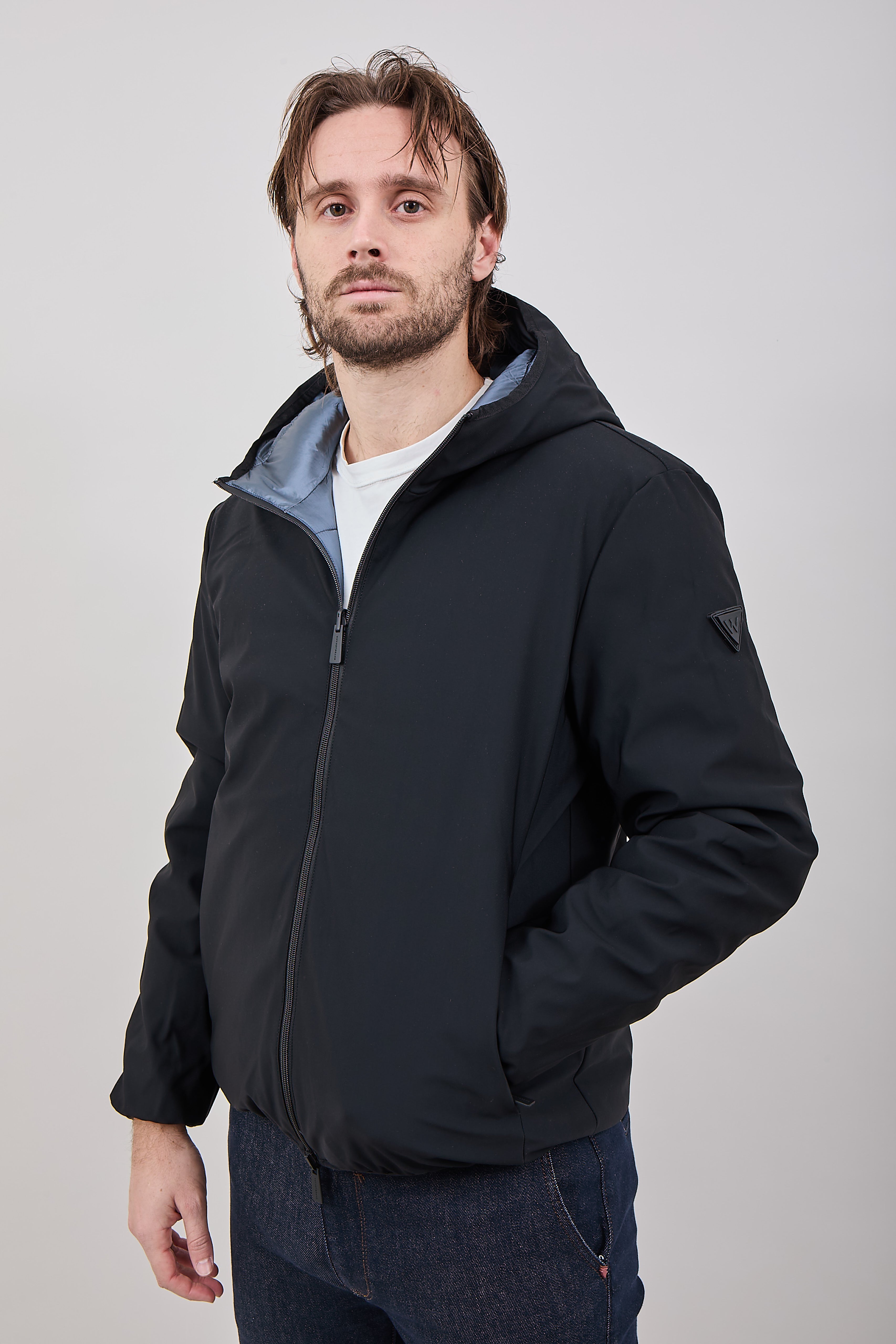 Piumino Reversibile Why Not Brand GH6 Nero/Blu