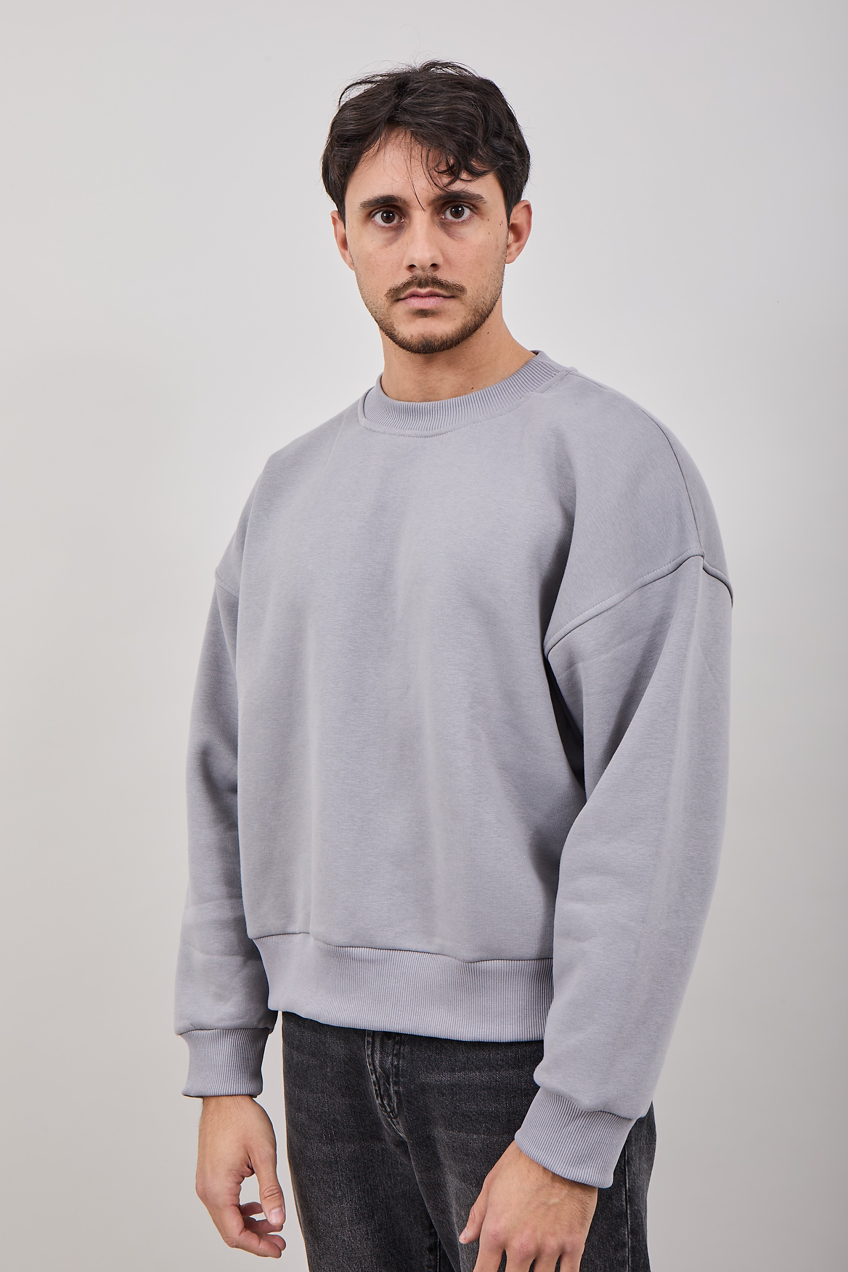 Felpa Njb Cropped Girocollo Ferro