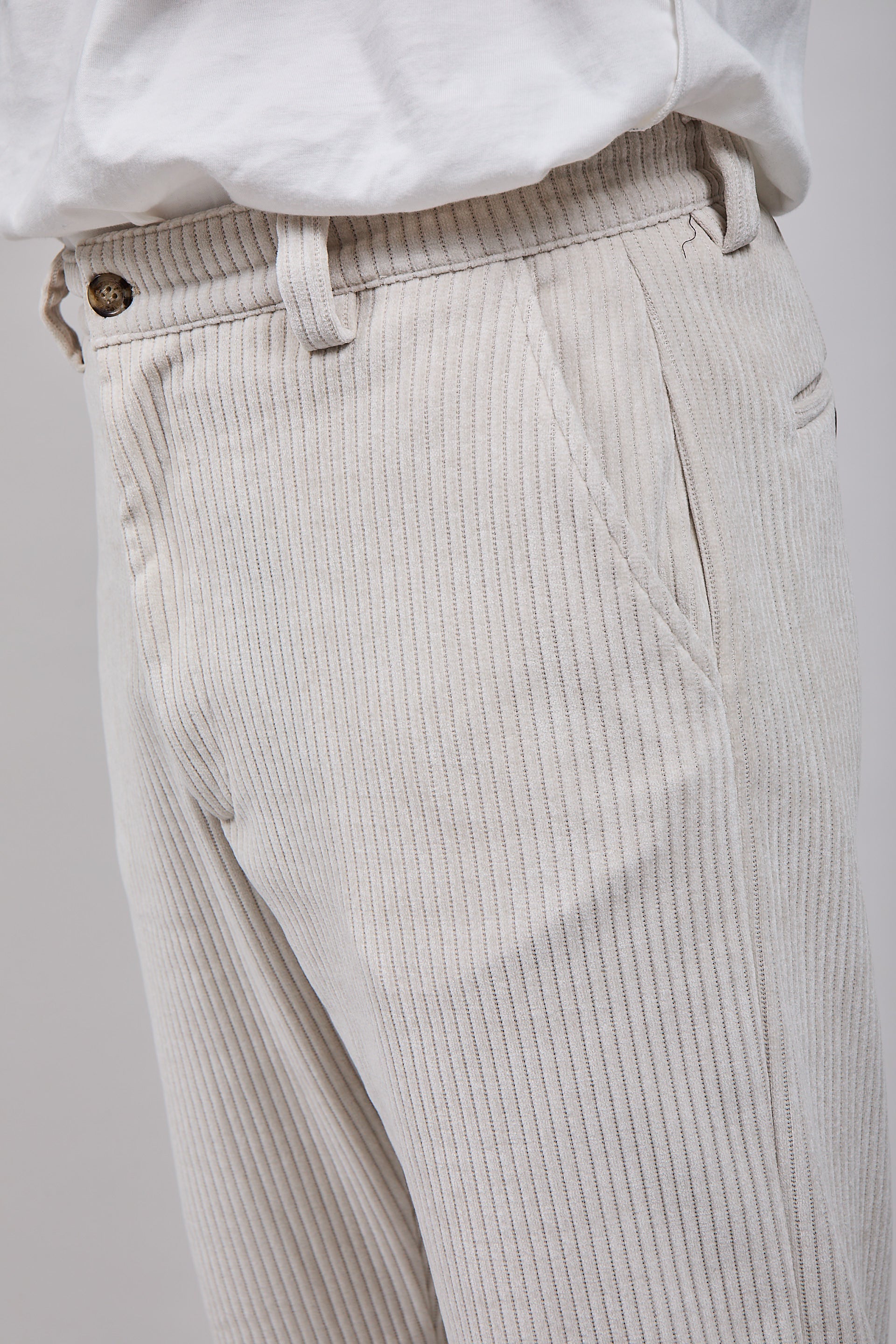 Pantalone Block Eleven Velluto Panna