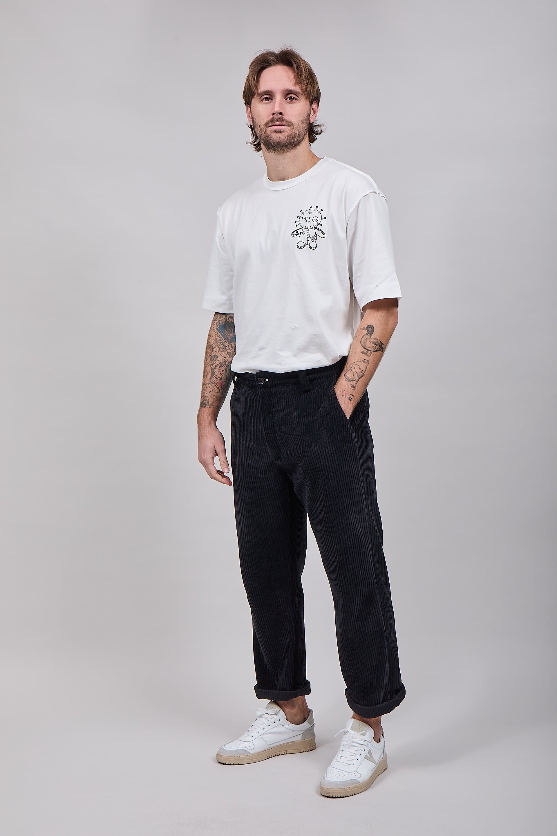 Pantalone Block Eleven Velluto Nero