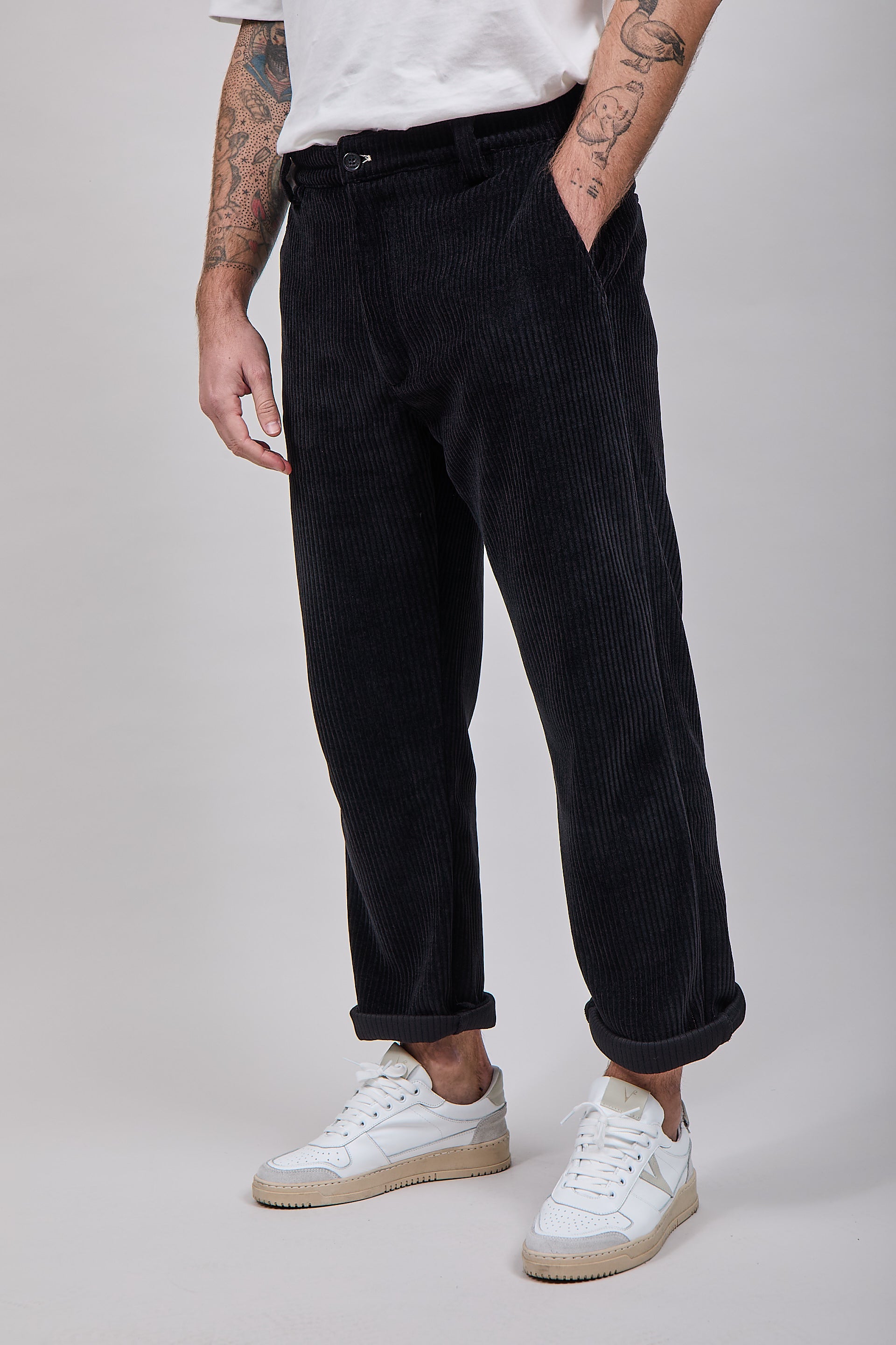 Pantalone Block Eleven Velluto Nero