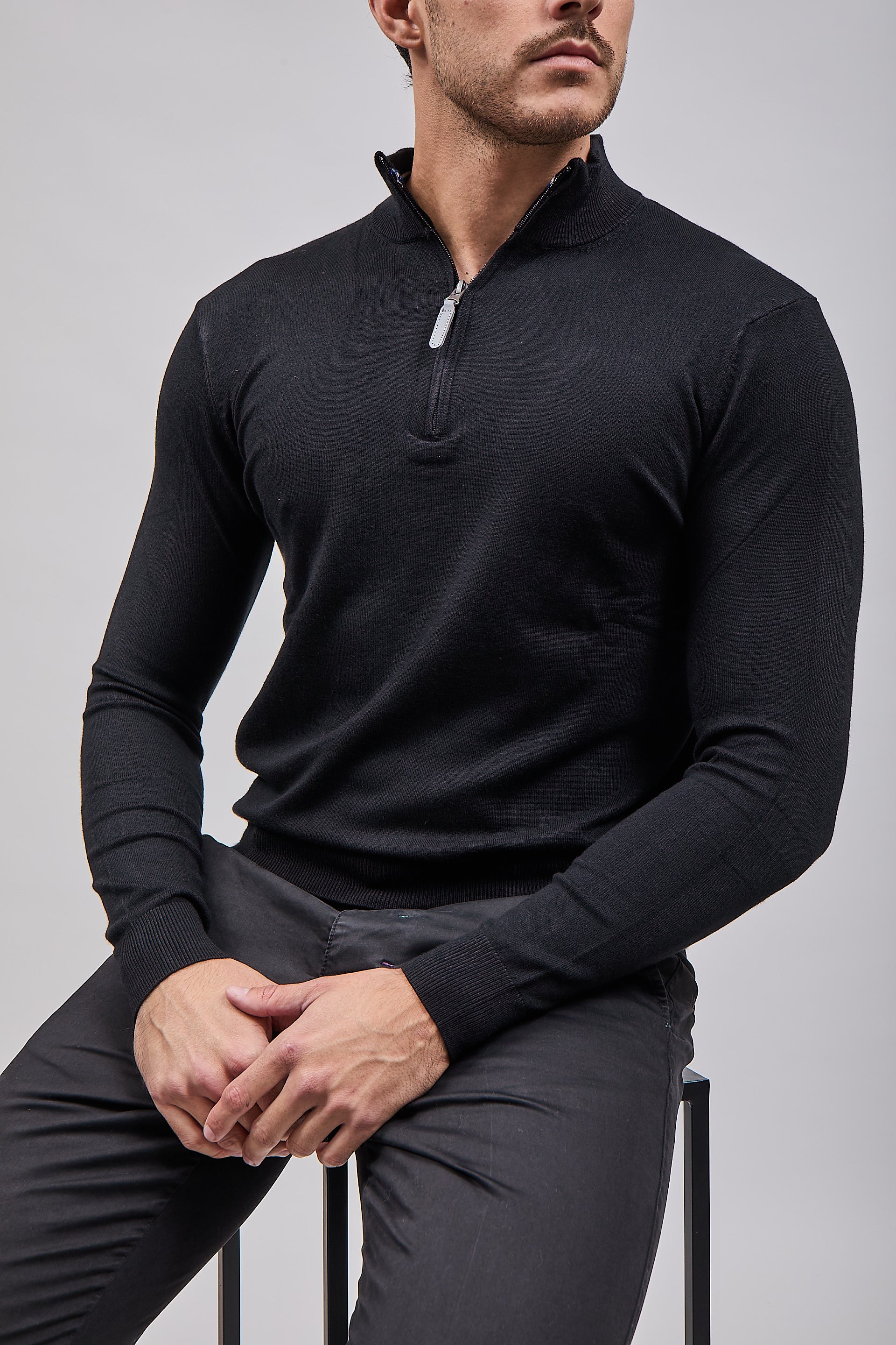 Lupetto Over-d Zip Nero M25