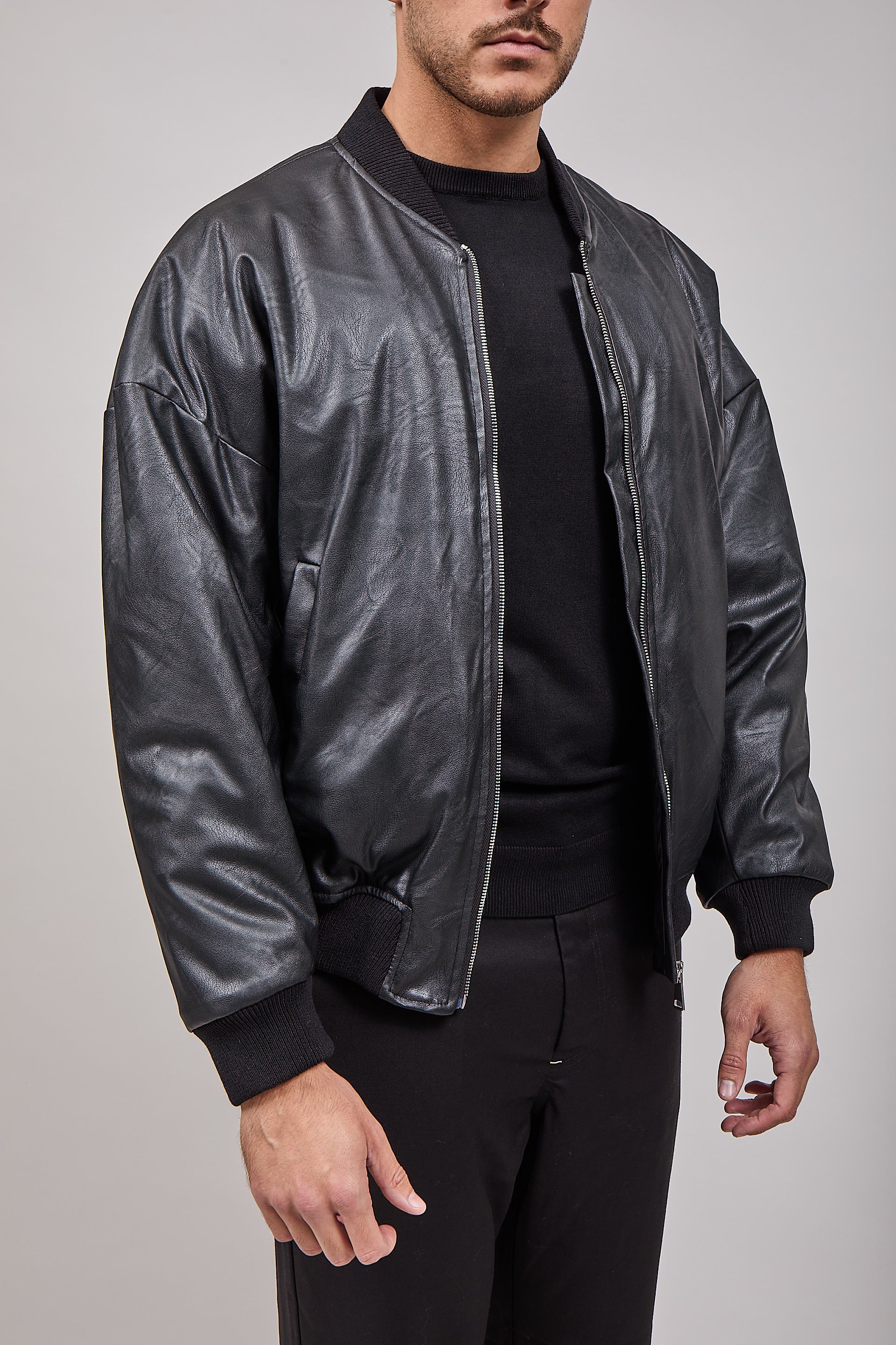 Bomber Crop NJB Nero