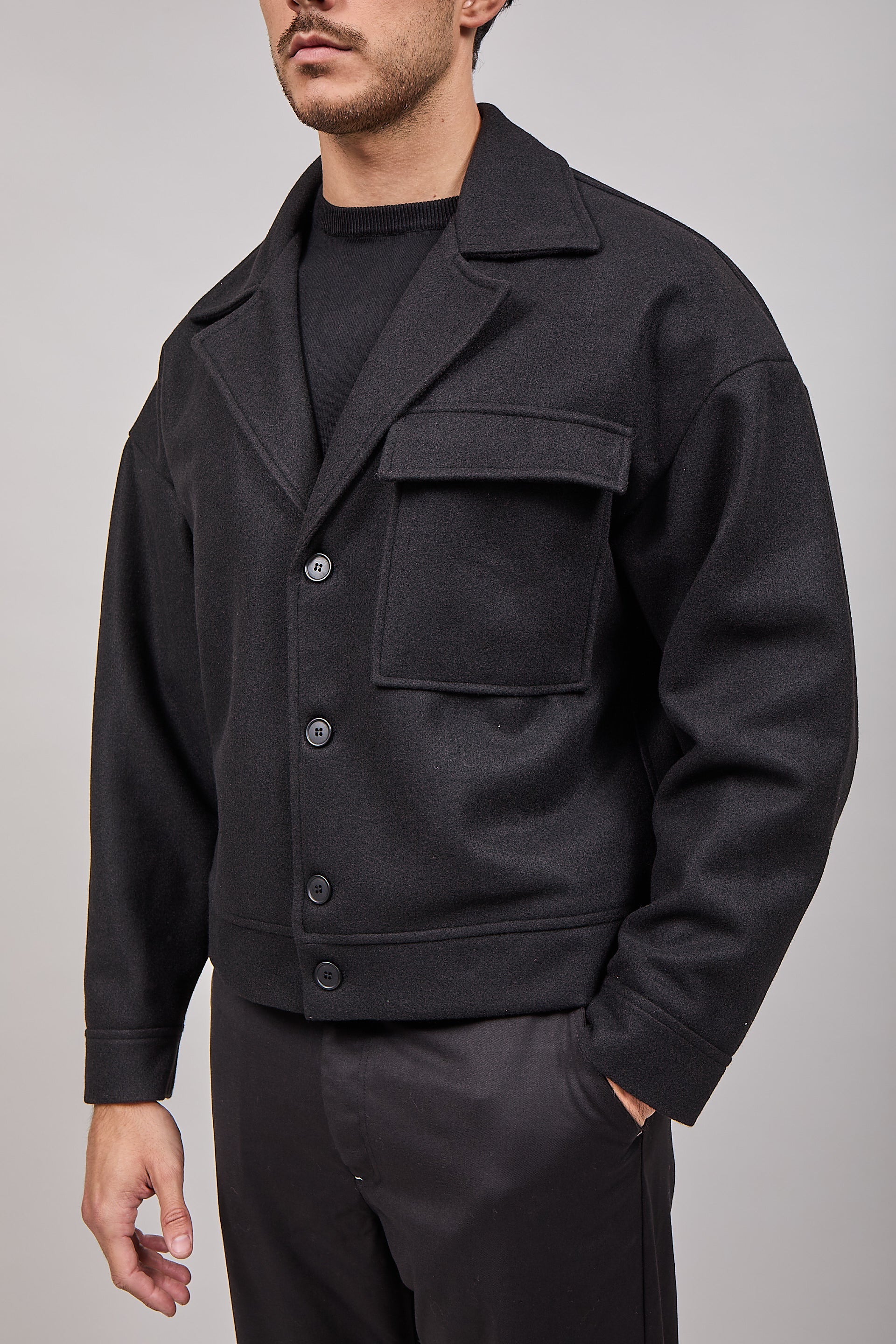 Cappotto NJB Cropped Nero