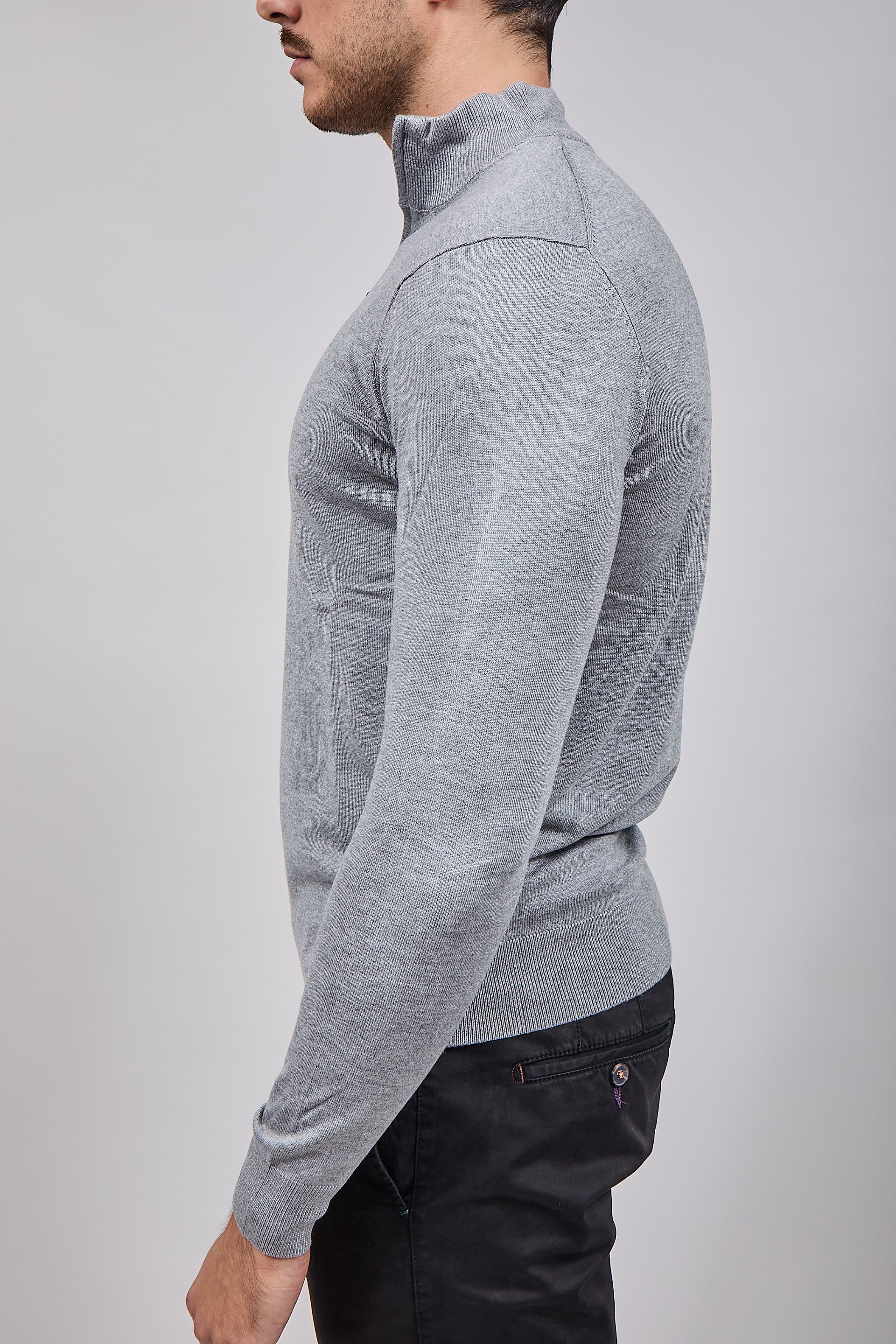 Lupetto Over-d Zip Grigio M25