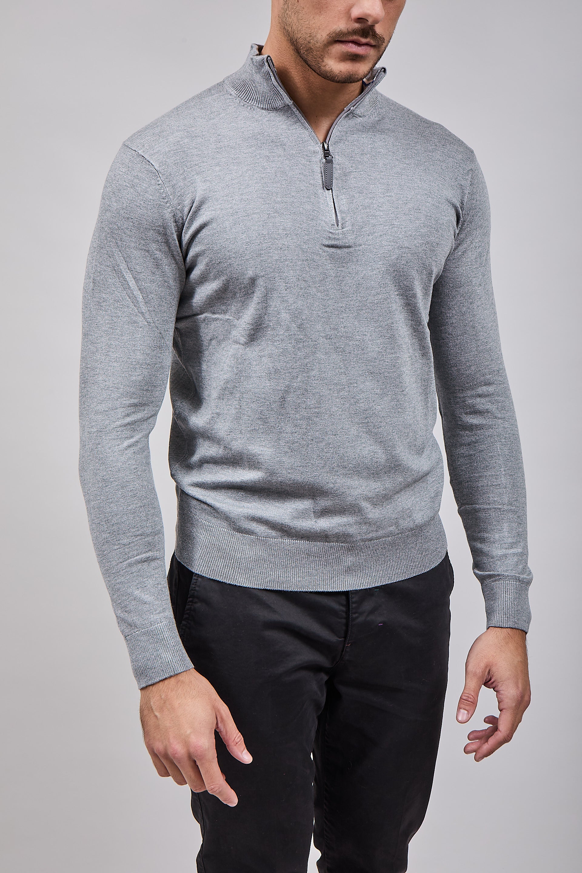 Lupetto Over-d Zip Grigio M25