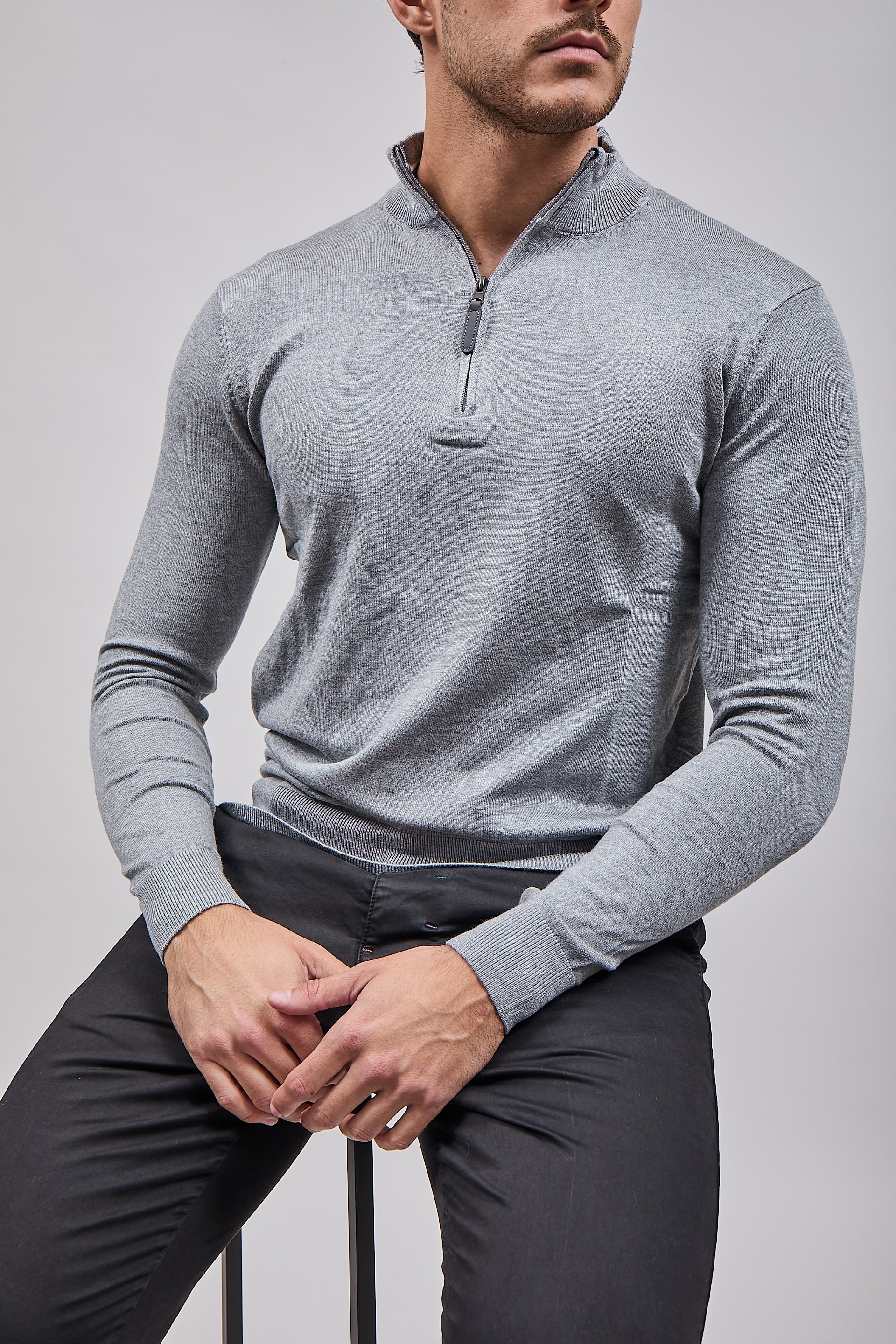 Lupetto Over-d Zip Grigio M25