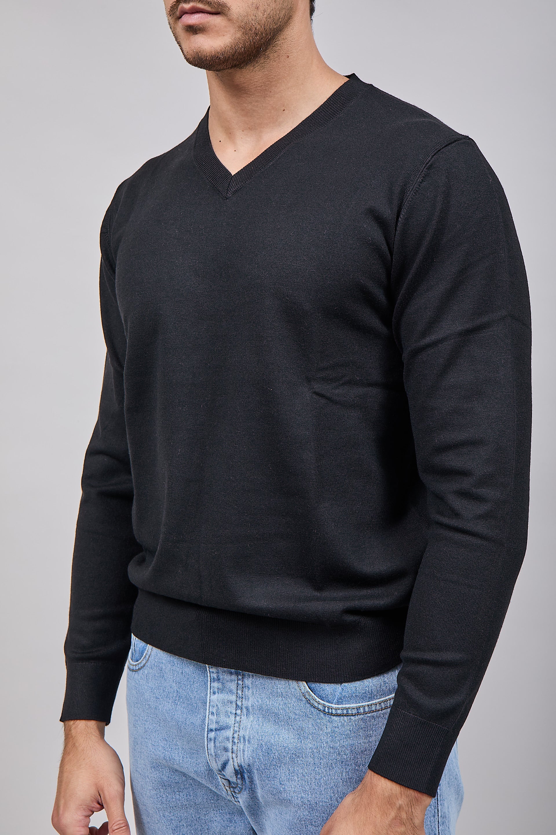 Maglioncino Diktat Cashmere Scollo V Nero 002