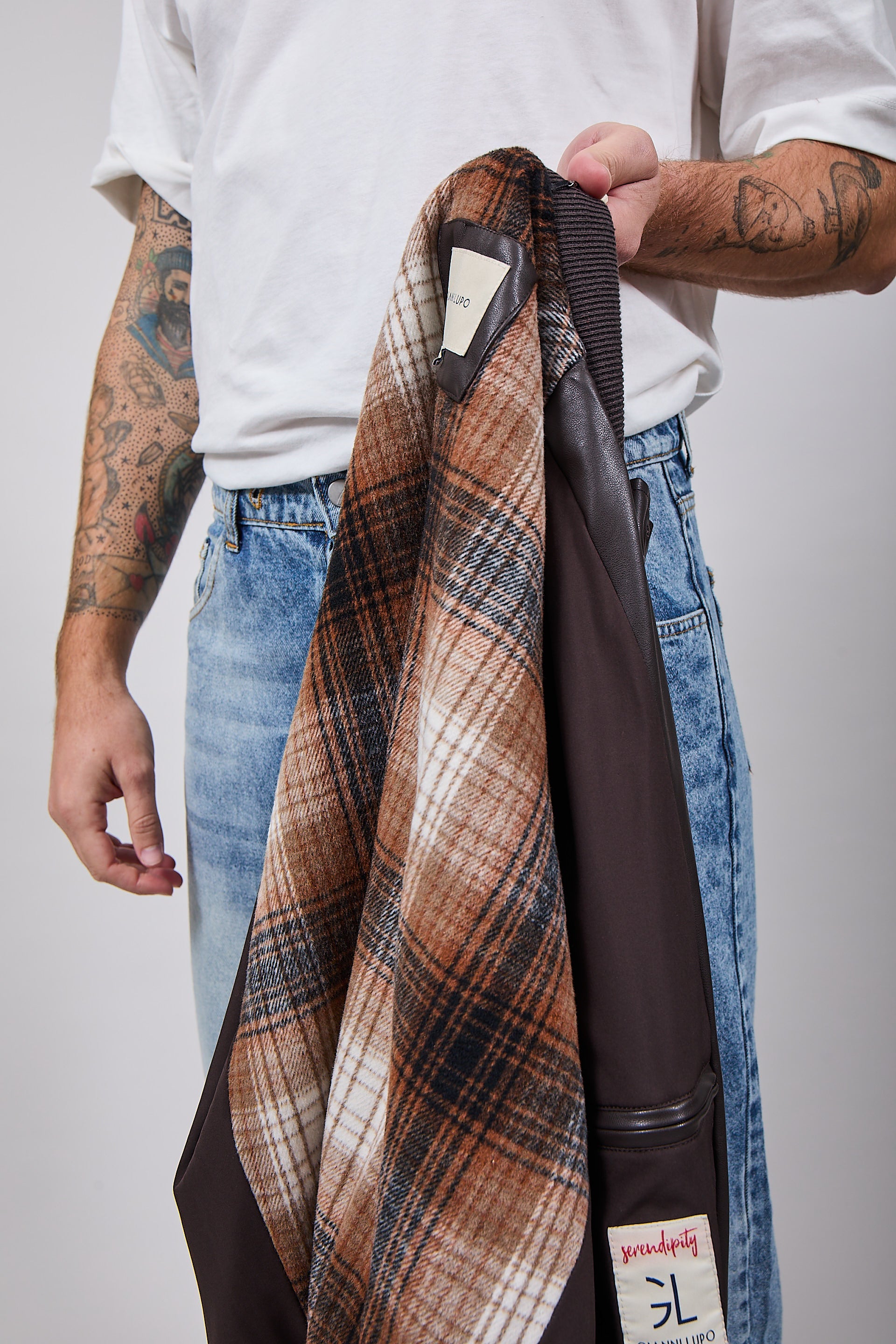 Bomber Gianni Lupo Eco-pelle Coffee 9804 (12311499931988)