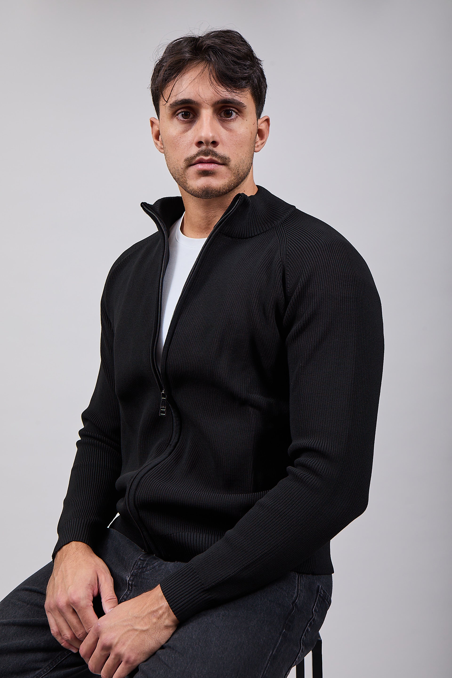 Cardigan Over-d Costa Inglese Nero M88 (12311486595412)