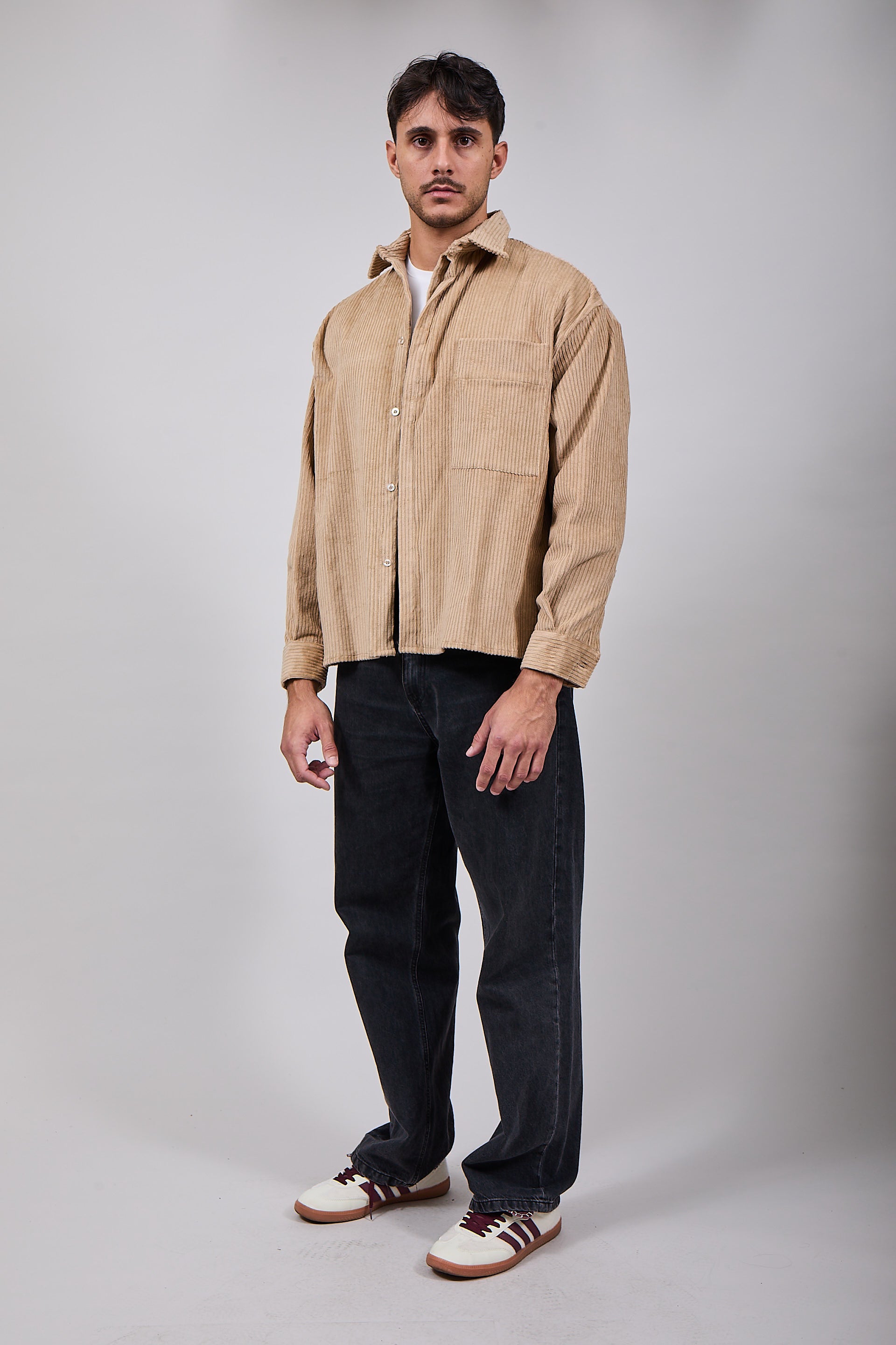 Camicia NJB Velluto Cropped Cammello (12319168790868)