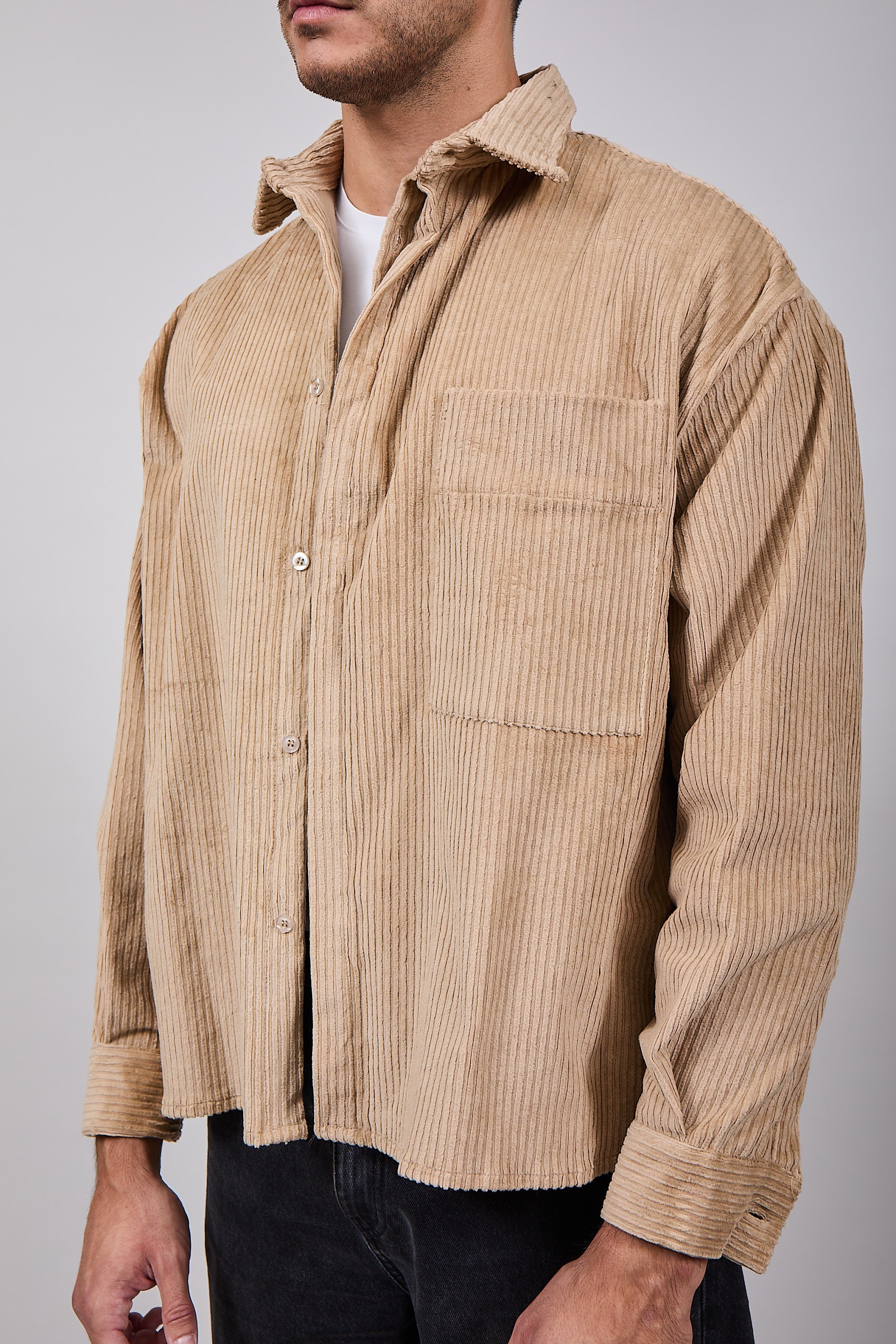 Camicia NJB Velluto Cropped Cammello (12319168790868)