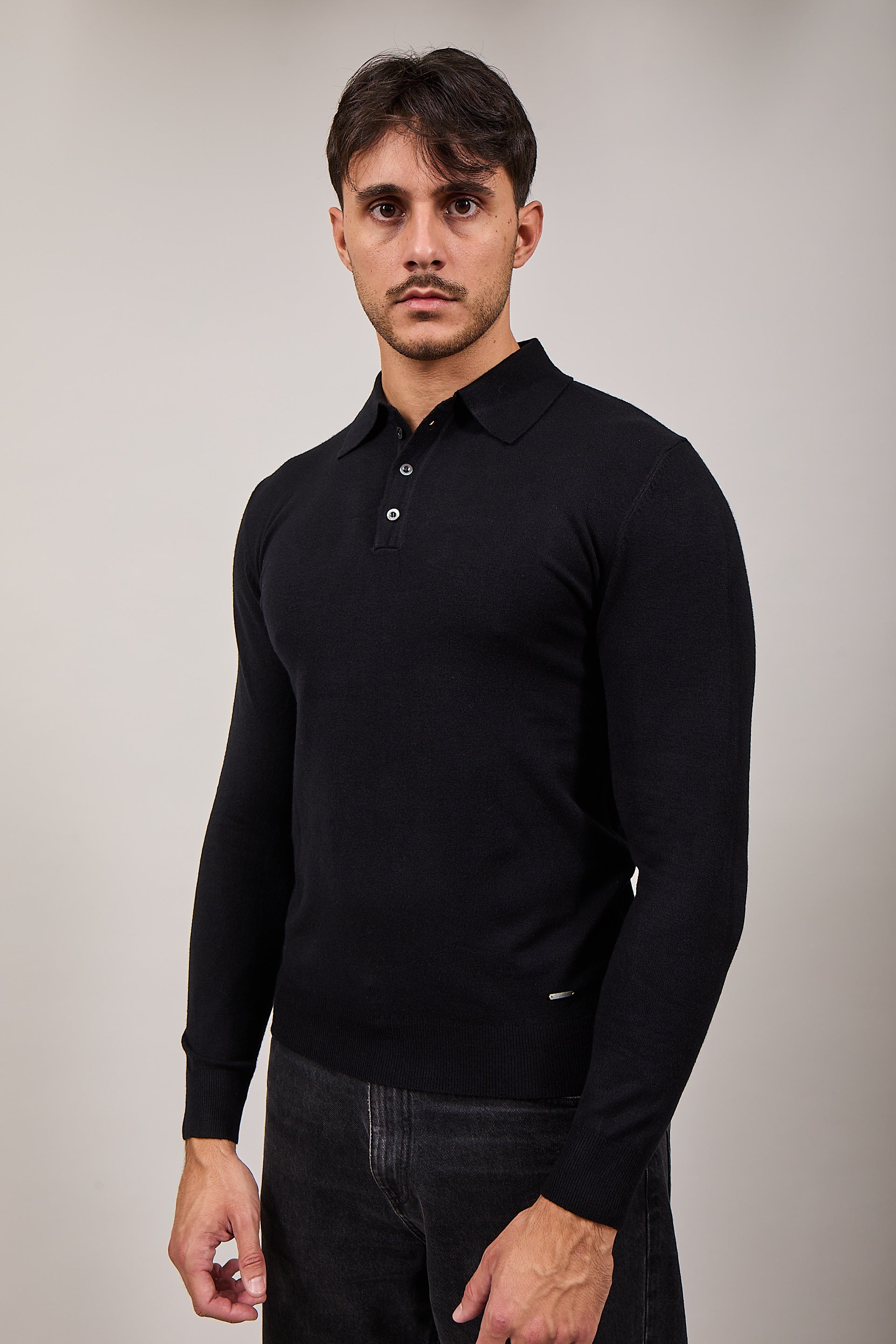 Maglioncino Polo Gianni Lupo Nero 508 (12311480992084)