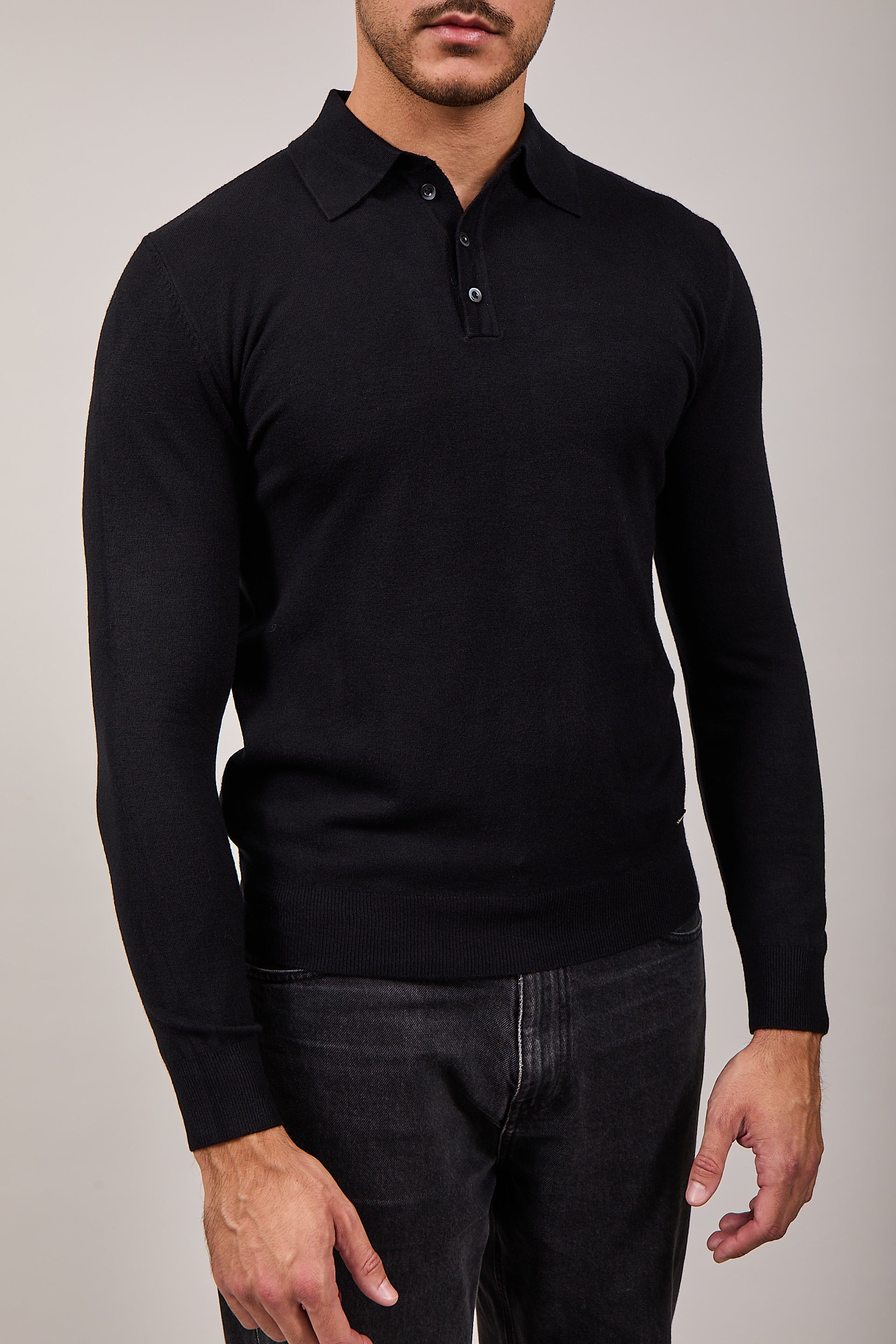 Maglioncino Polo Gianni Lupo Nero 508 (12311480992084)