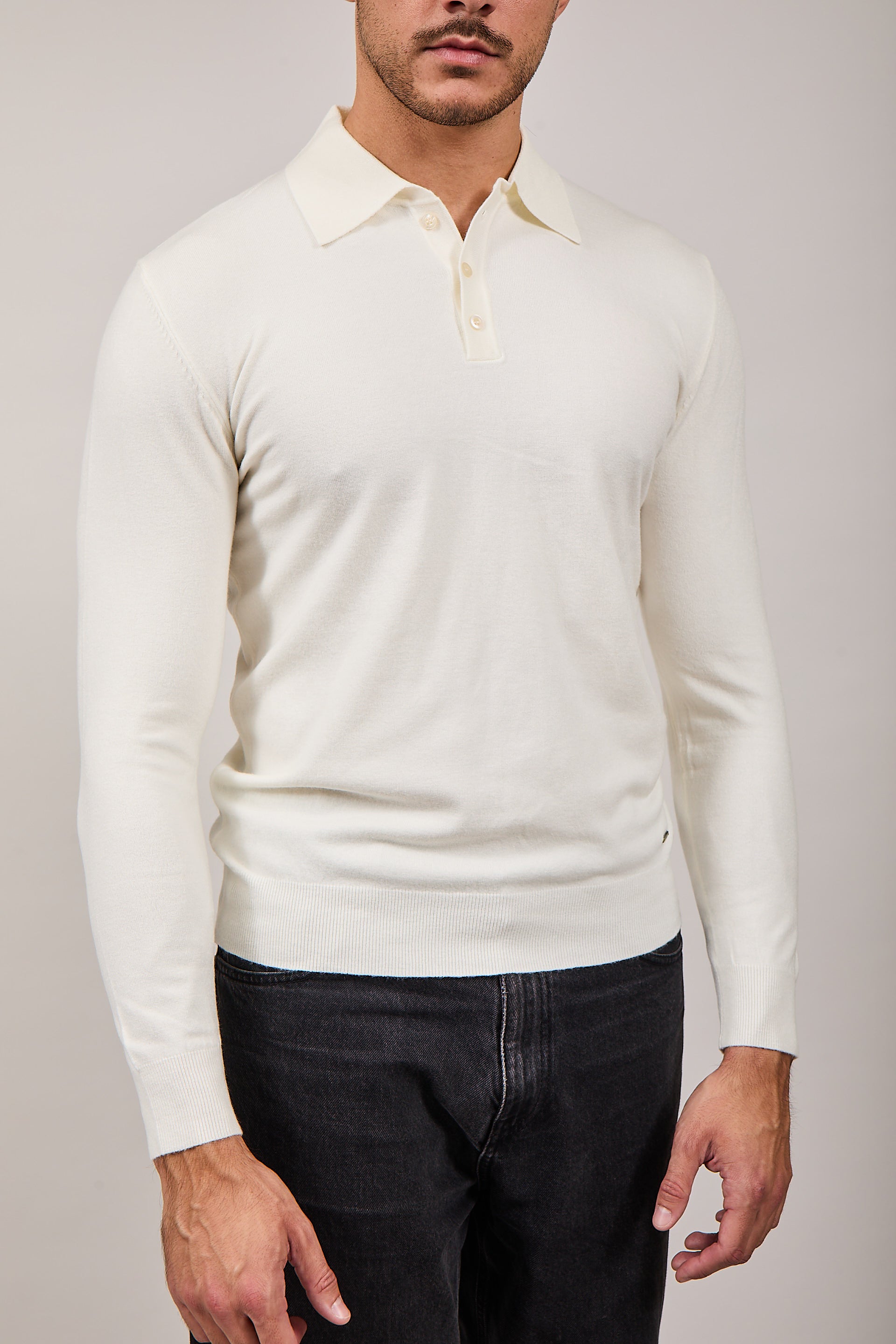 Maglioncino Polo Gianni Lupo Panna 508 (12264252342612)