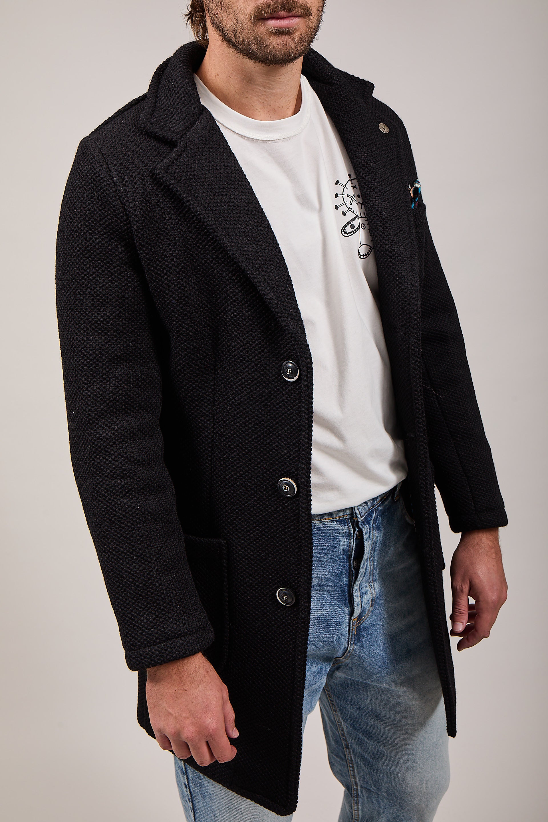 Cappotto V2 Punto di Riso Nero (12245096104276)