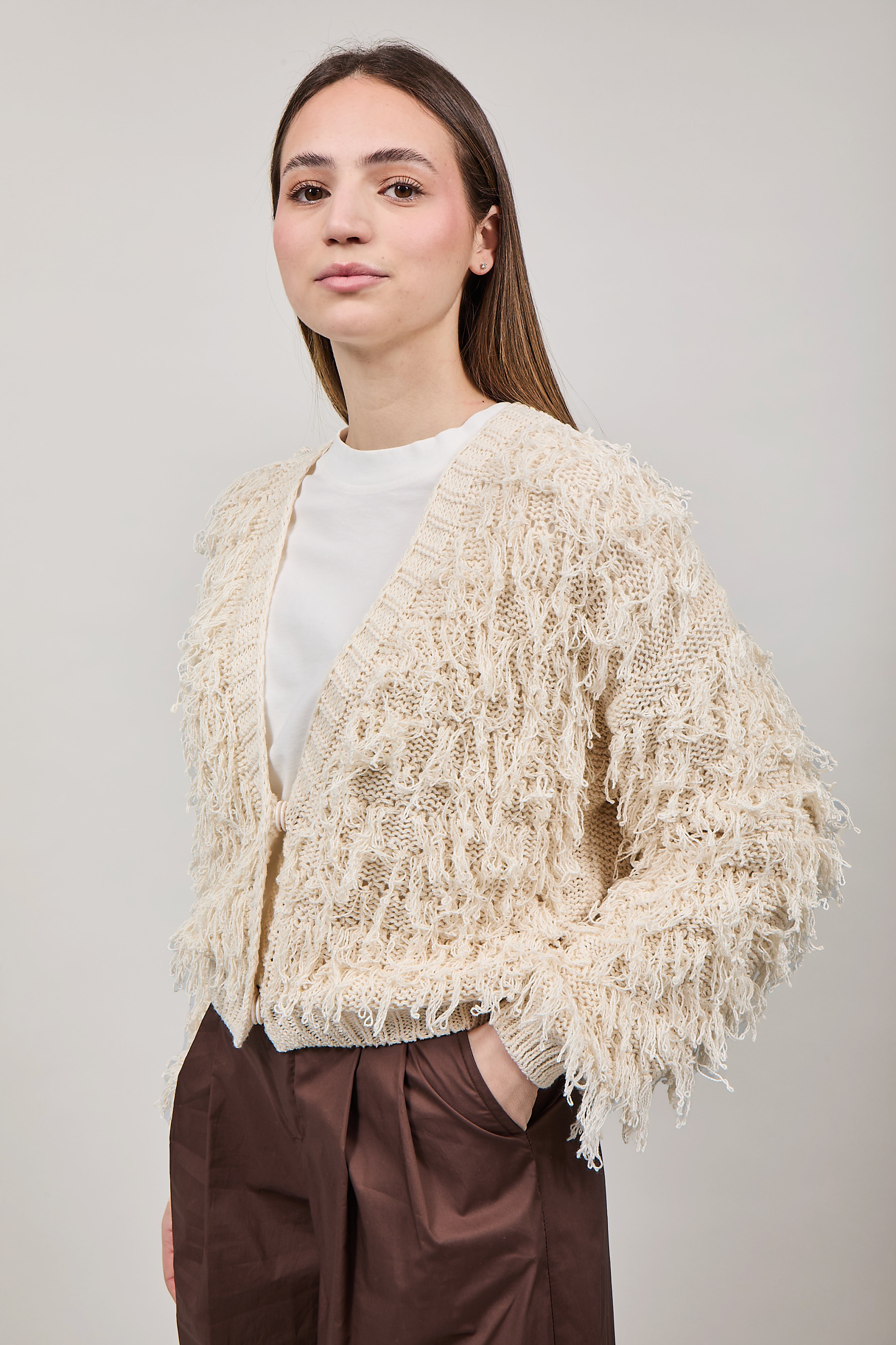 Cardigan Haveone Frangia Calce
