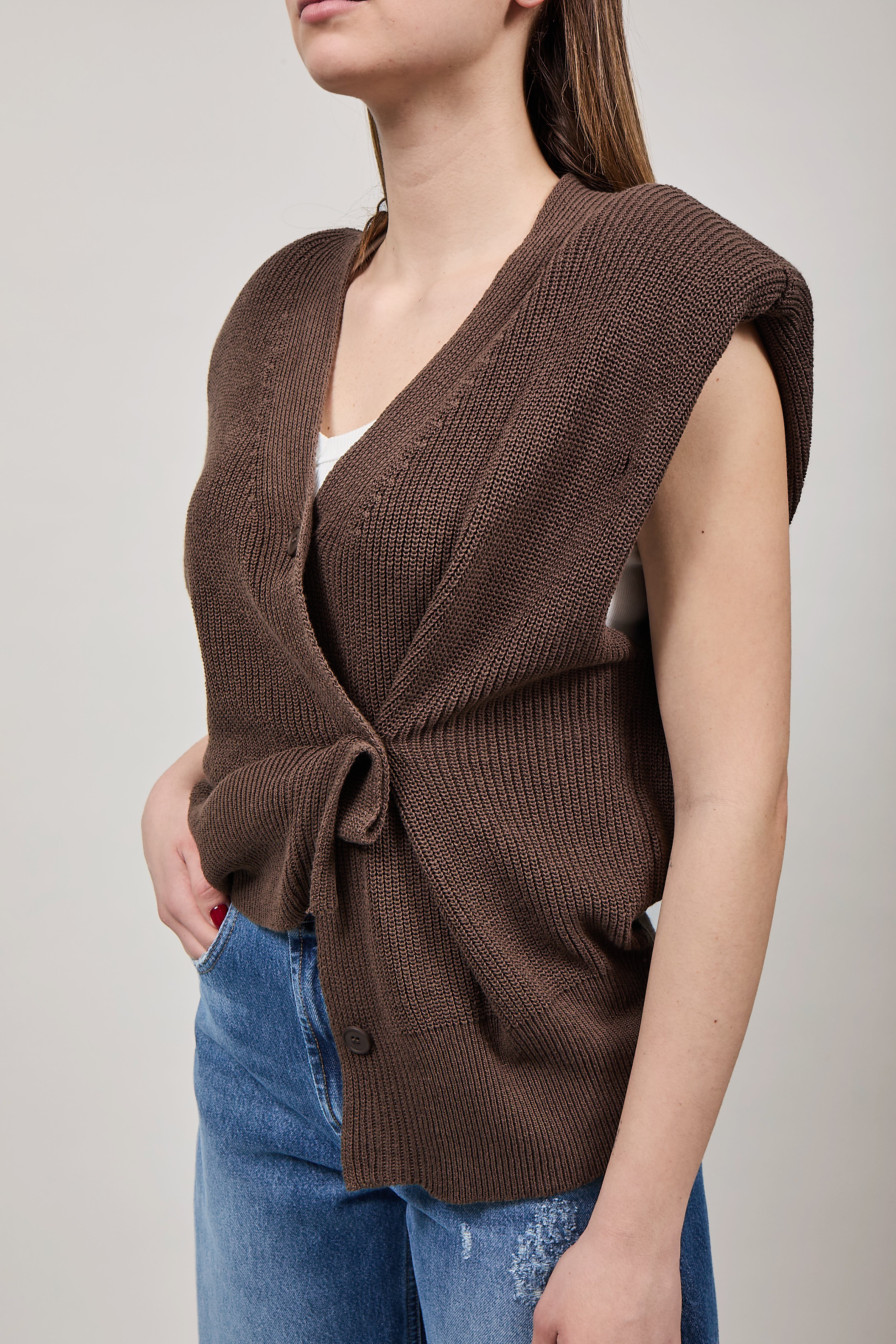 Gilet Haveone Spalline Moro