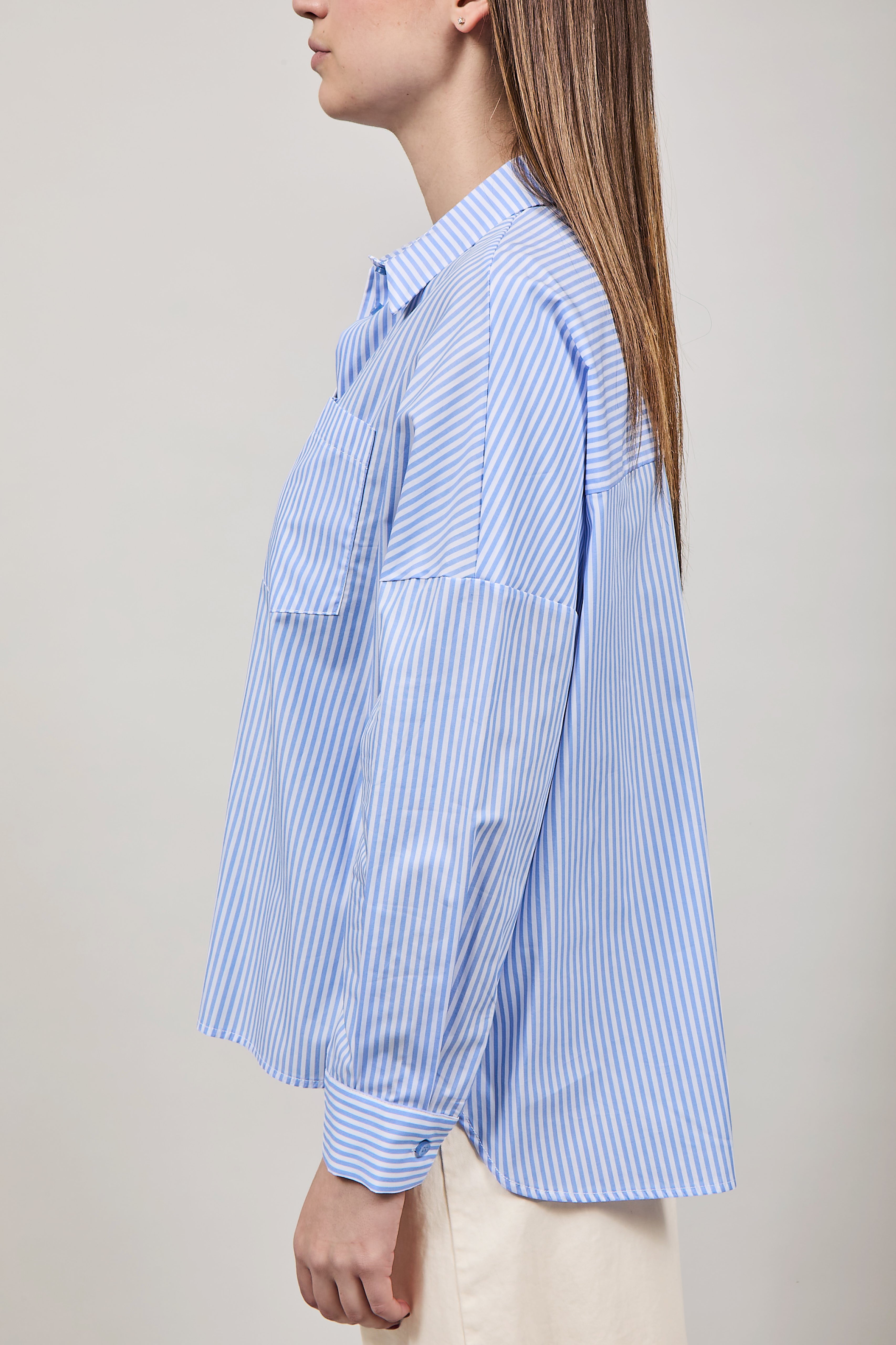 Camicia Lokita Rigata Cielo