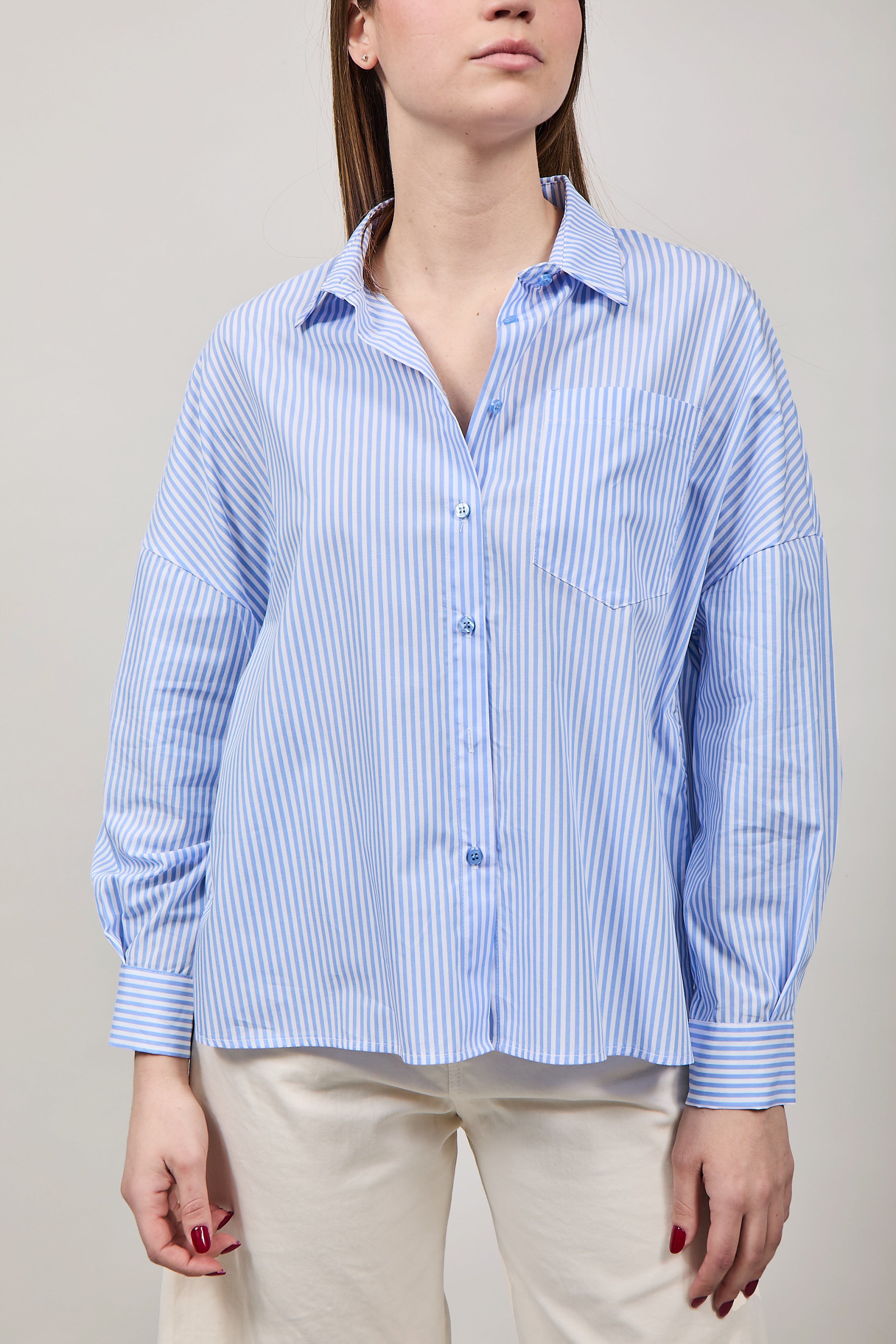 Camicia Lokita Rigata Cielo