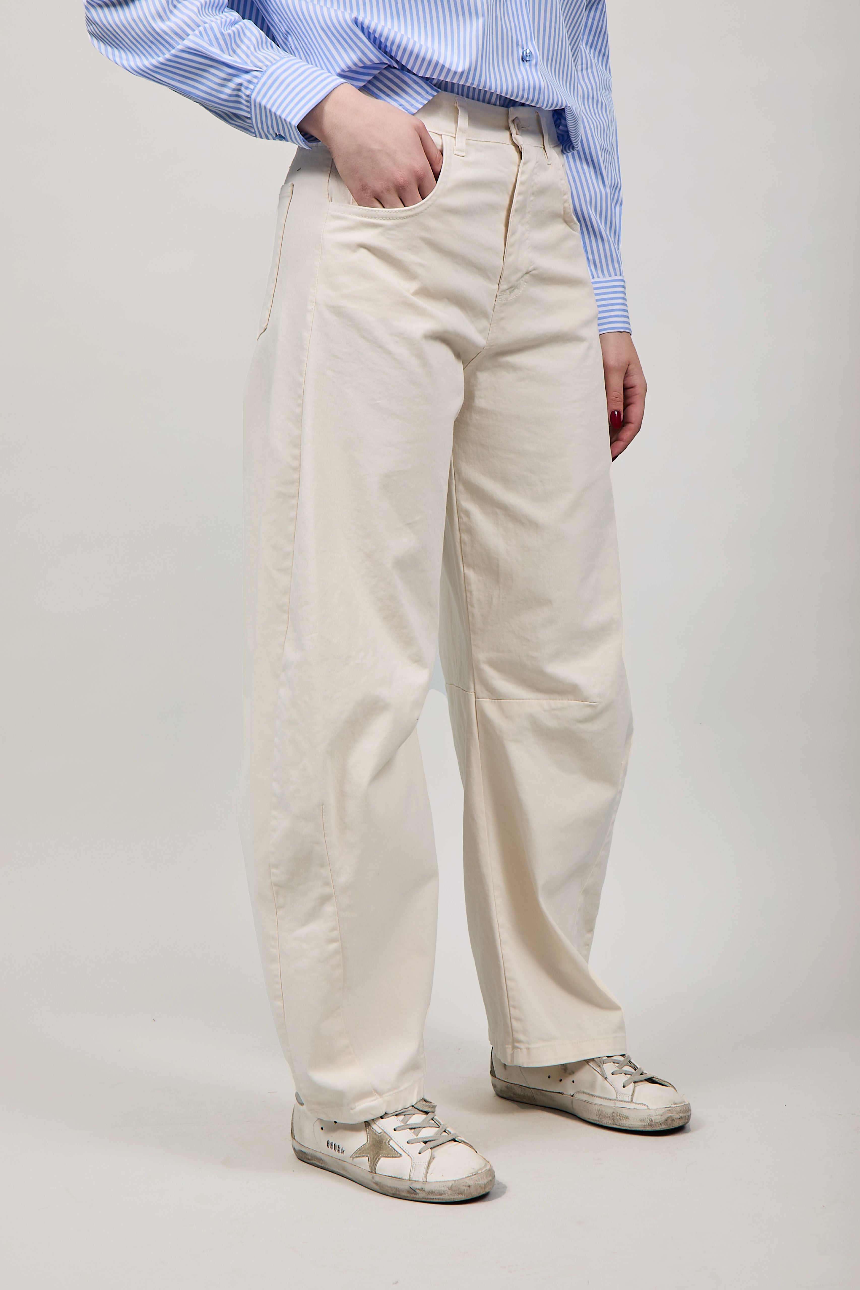 Pantalone Lokita Gabardina Avorio