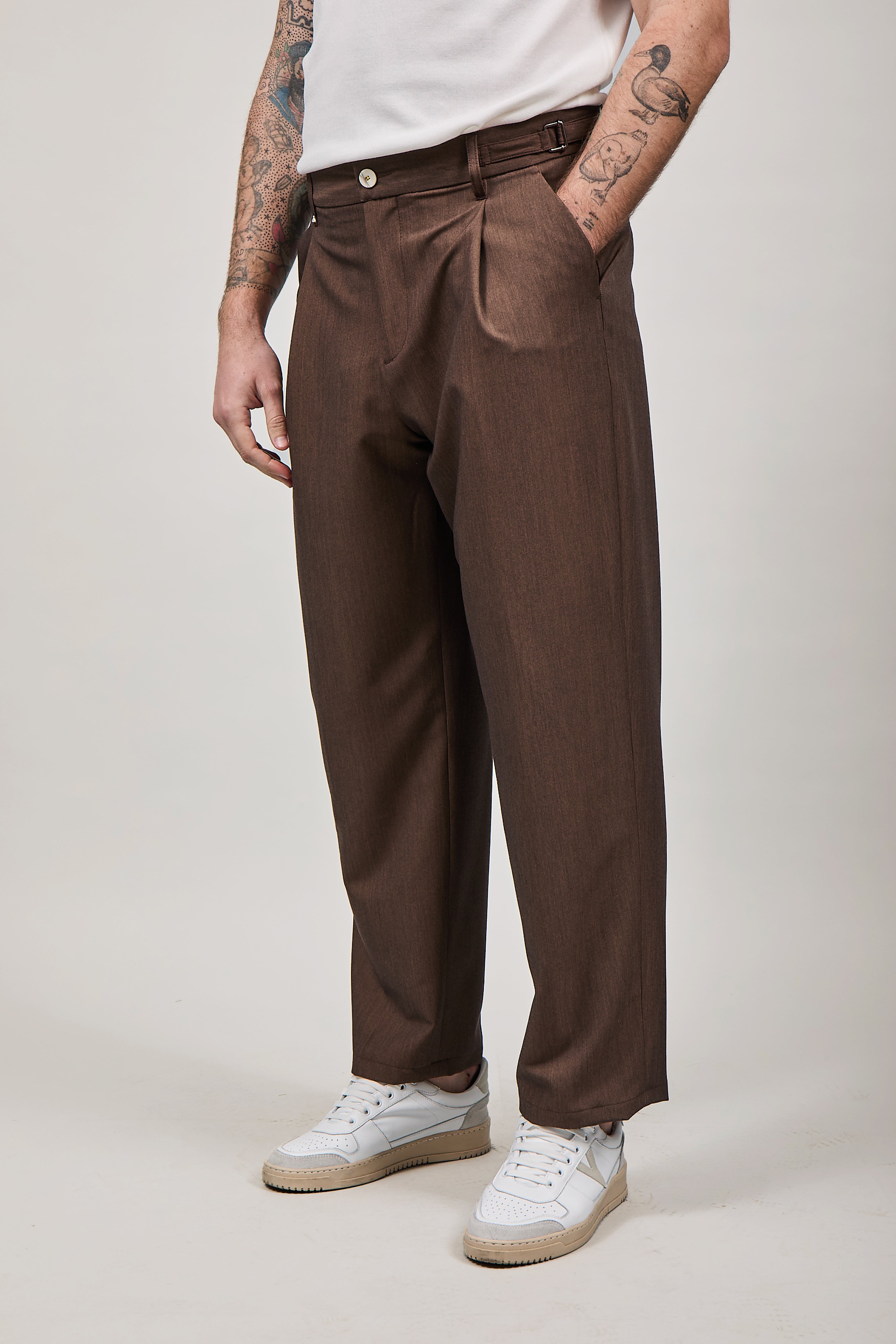 Pantalone Berna fibbie 364 Caffè