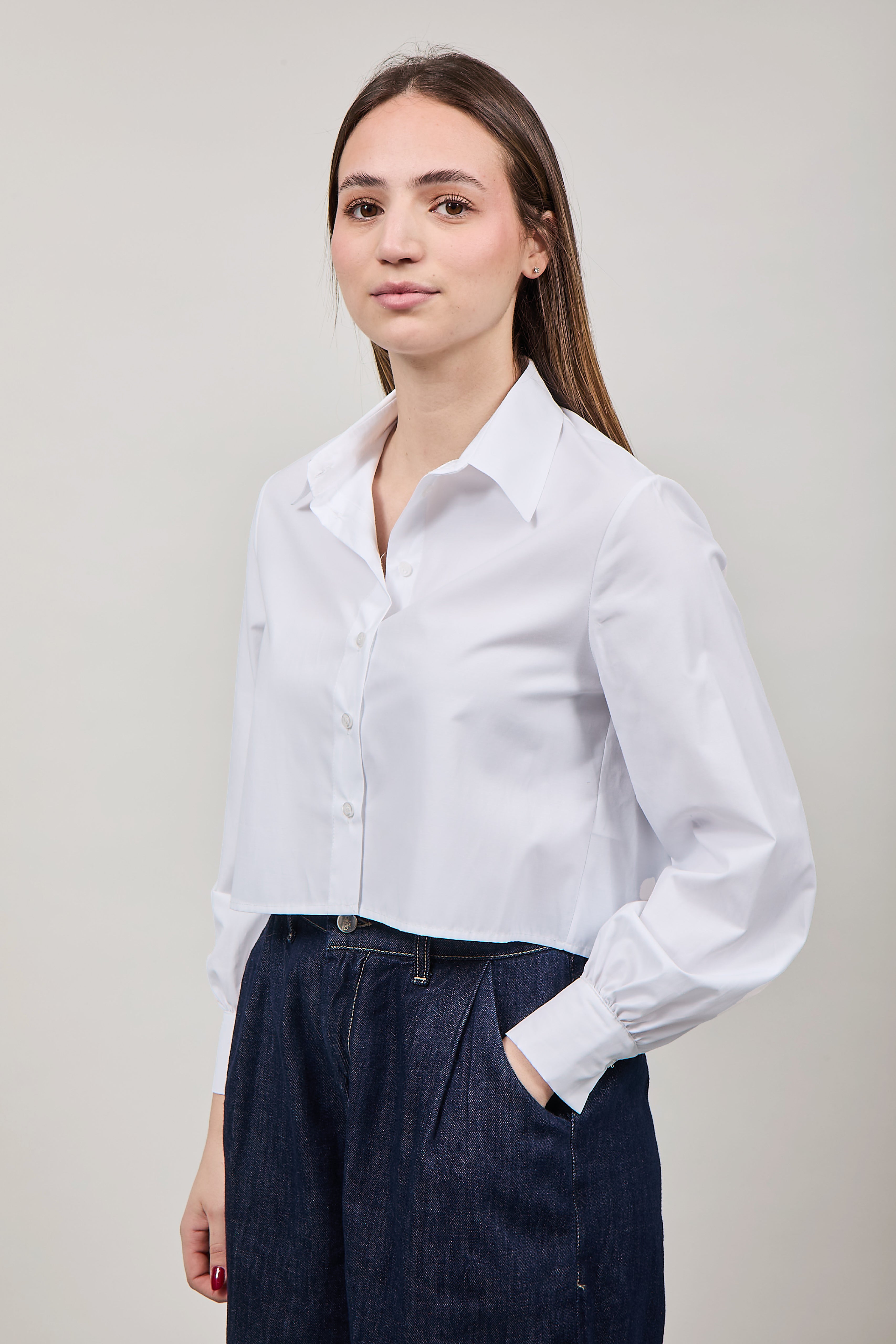Camicia Lokita Cropped Plissè