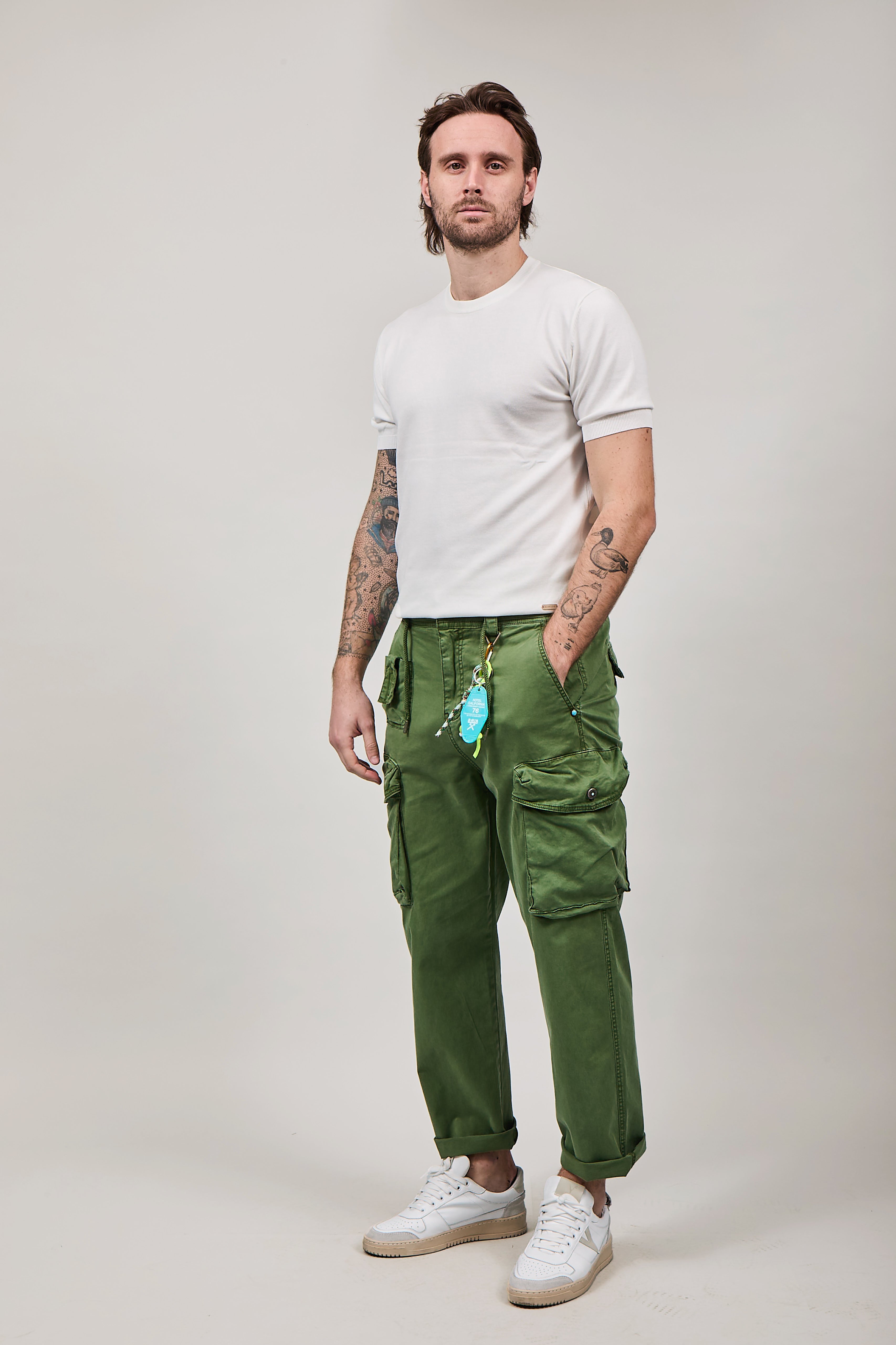 Pantalone Berna Cargo Destroy Verde