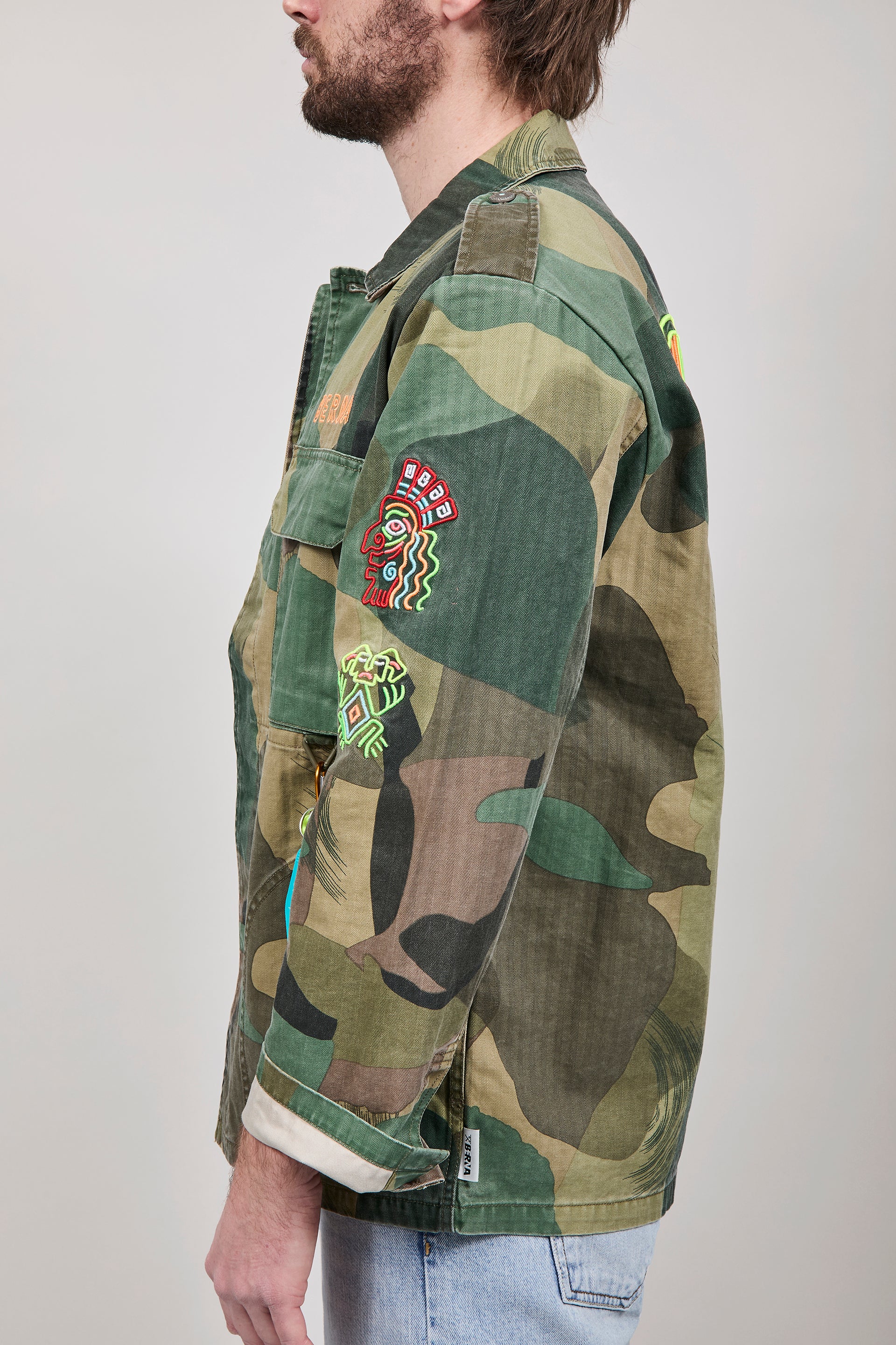 Overshirt Berna Camou Ricami Aztechi