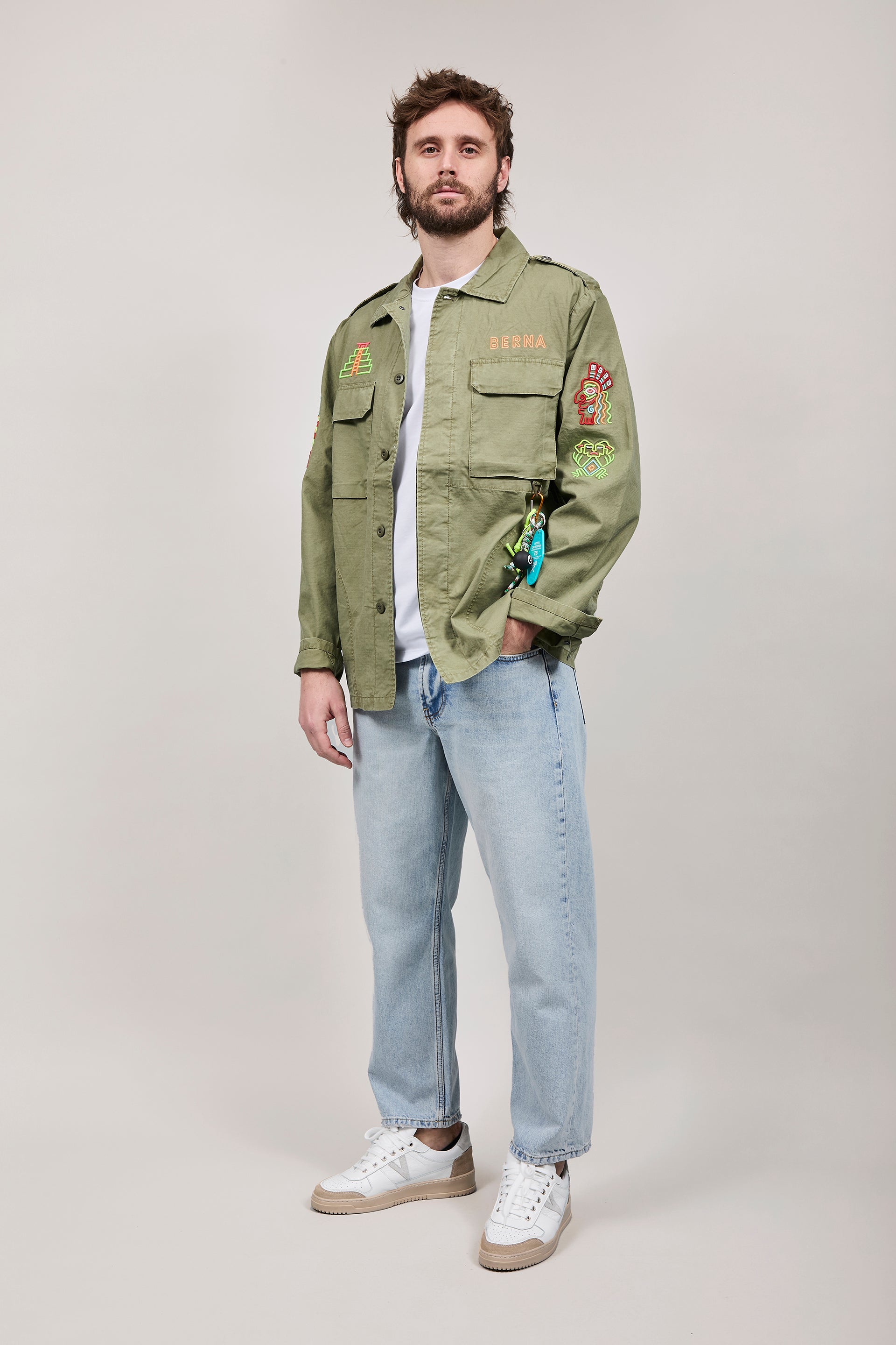 Overshirt Berna Ricami Aztechi
