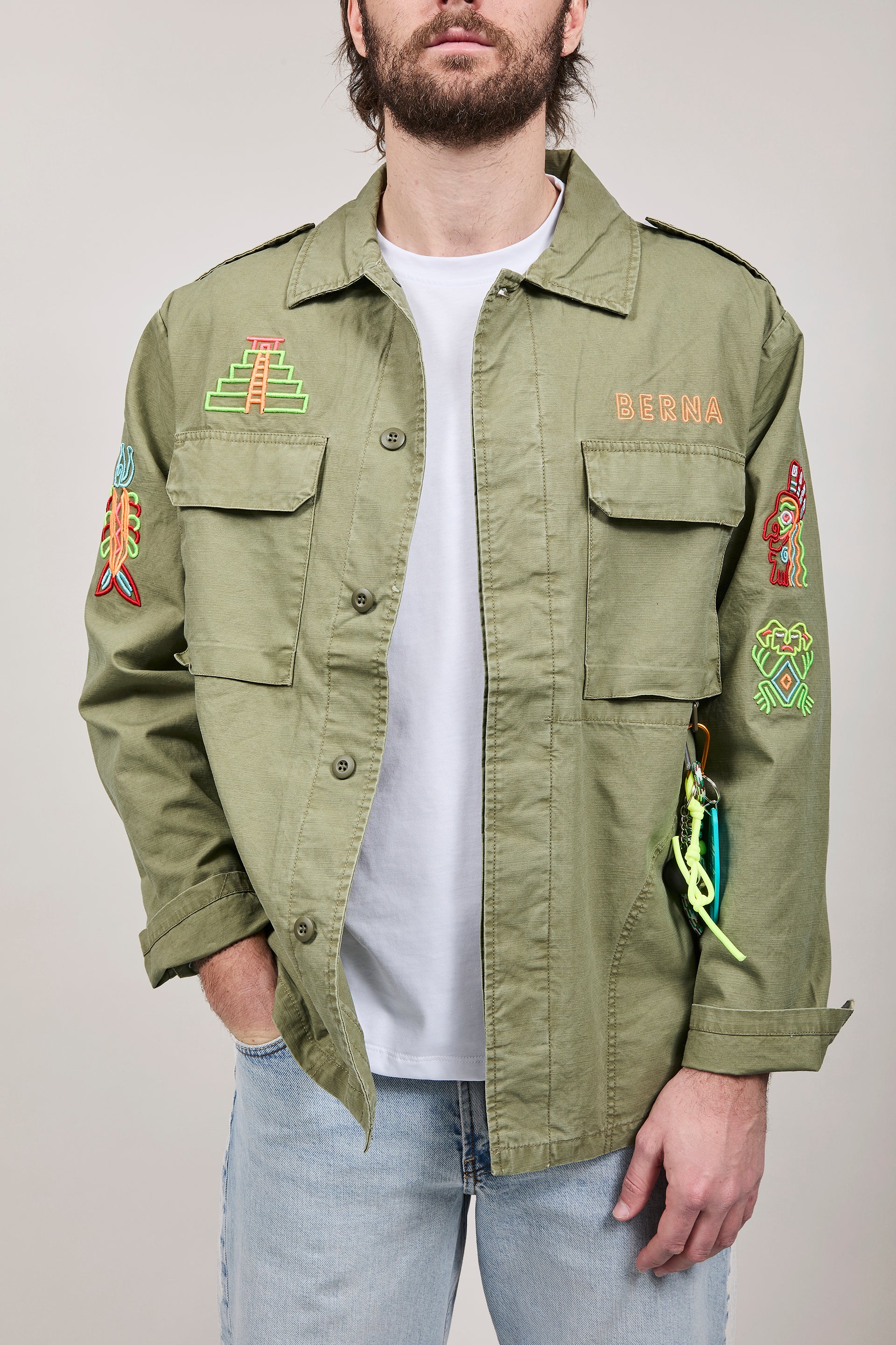 Overshirt Berna Ricami Aztechi