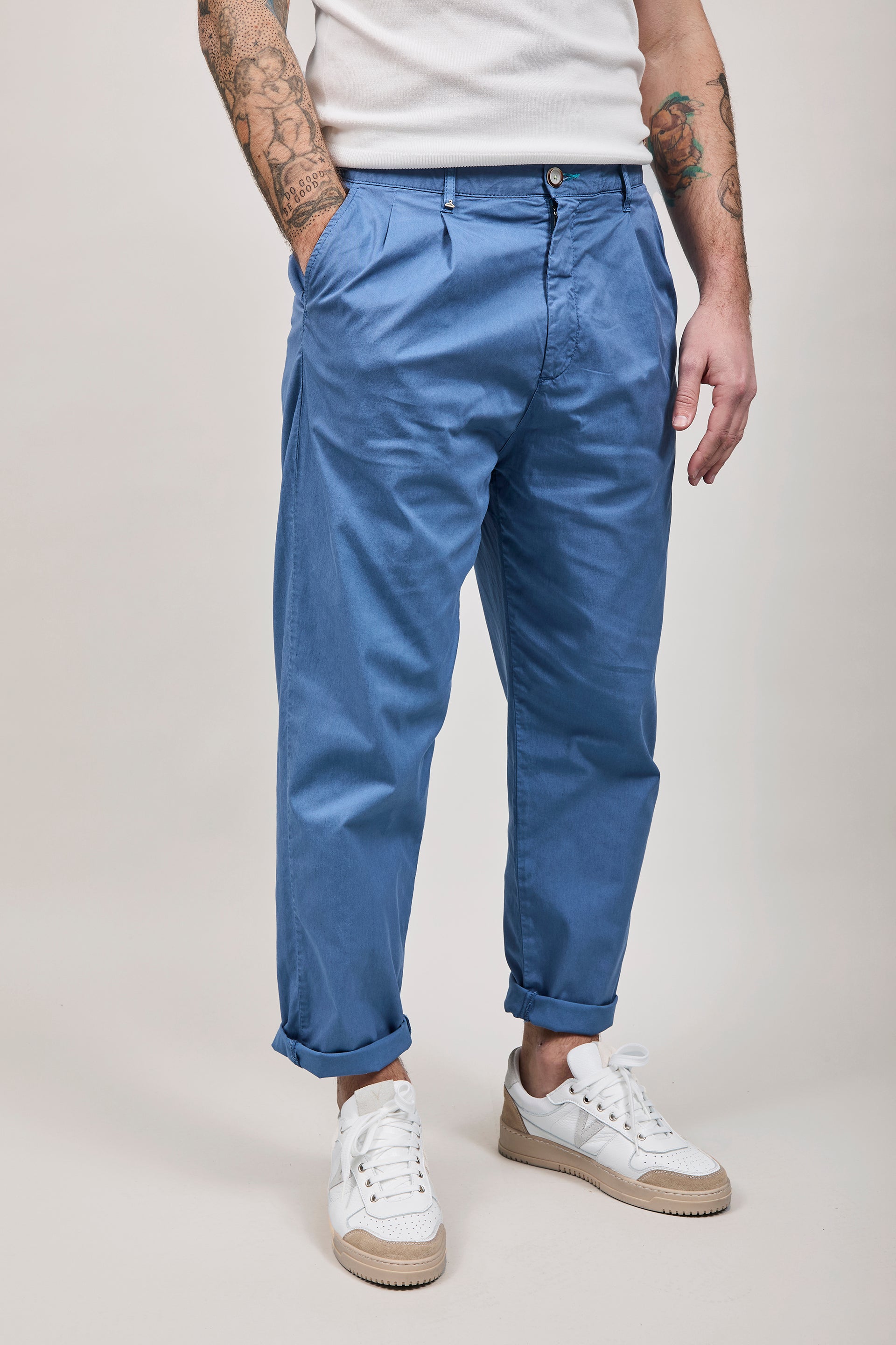 Pantalone Berna Japan Blu Ciano 96