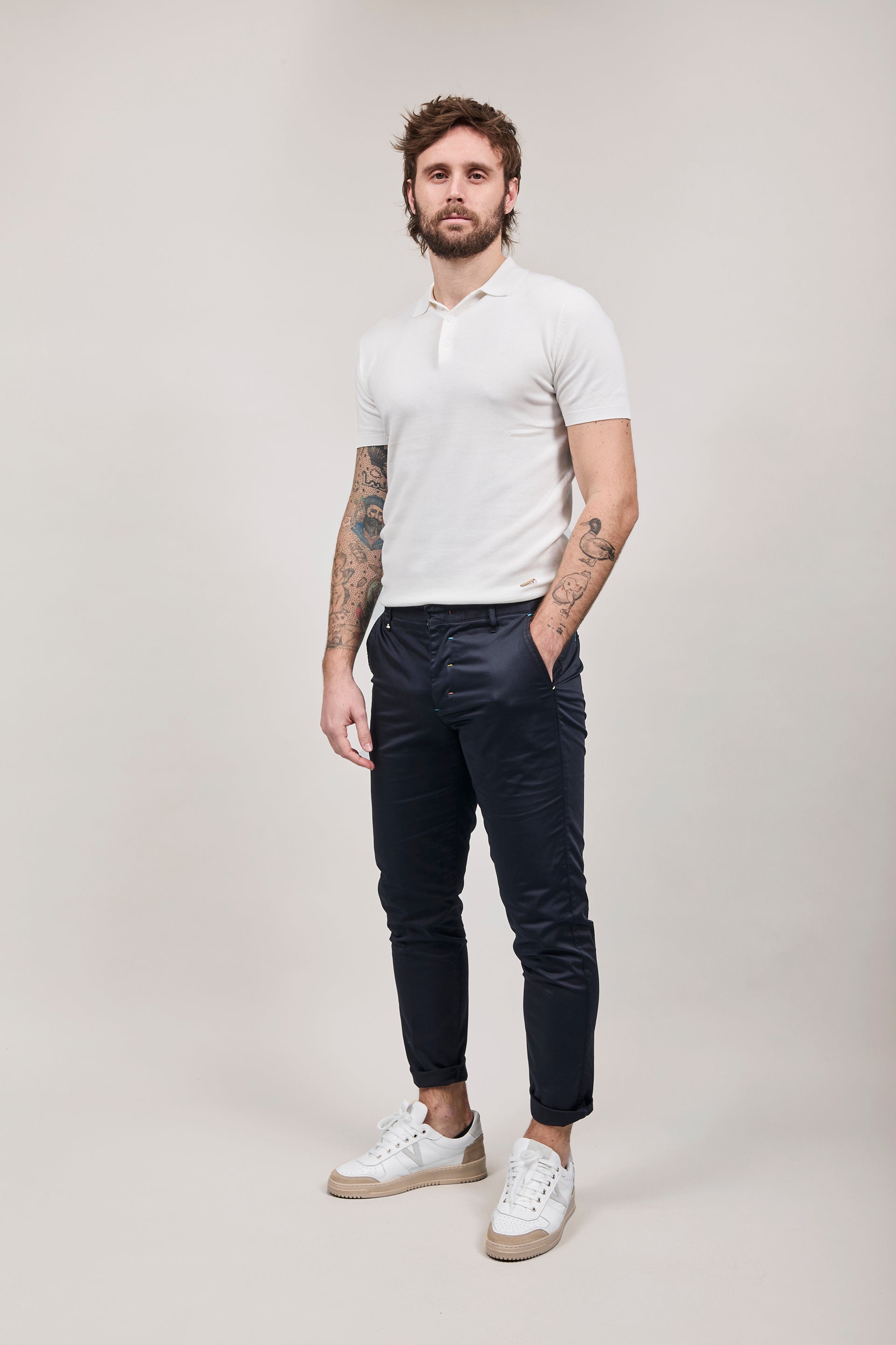 Pantalone Berna chinos Blu 39