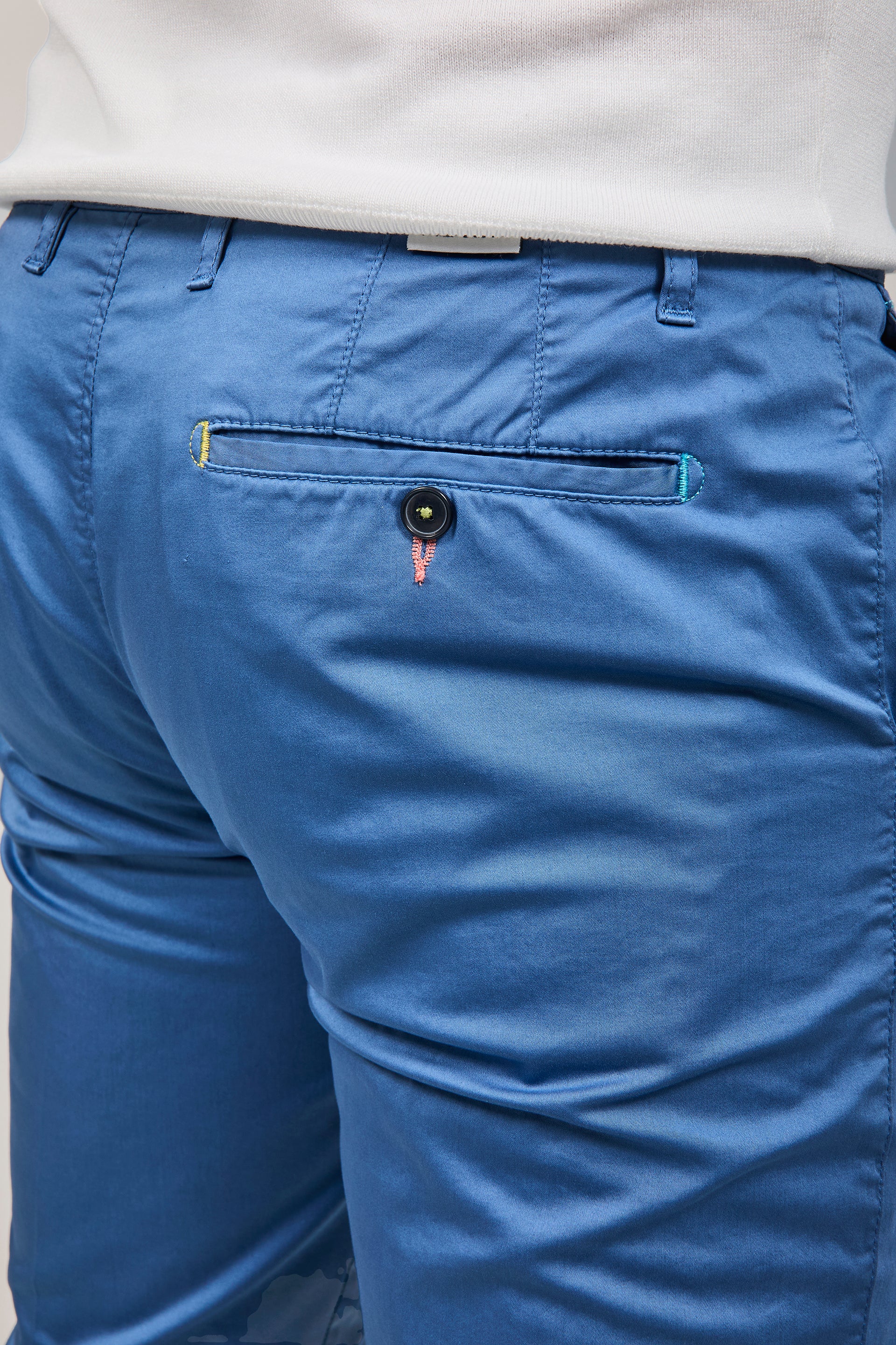 Pantalone Berna chinos Blu Ciano 39