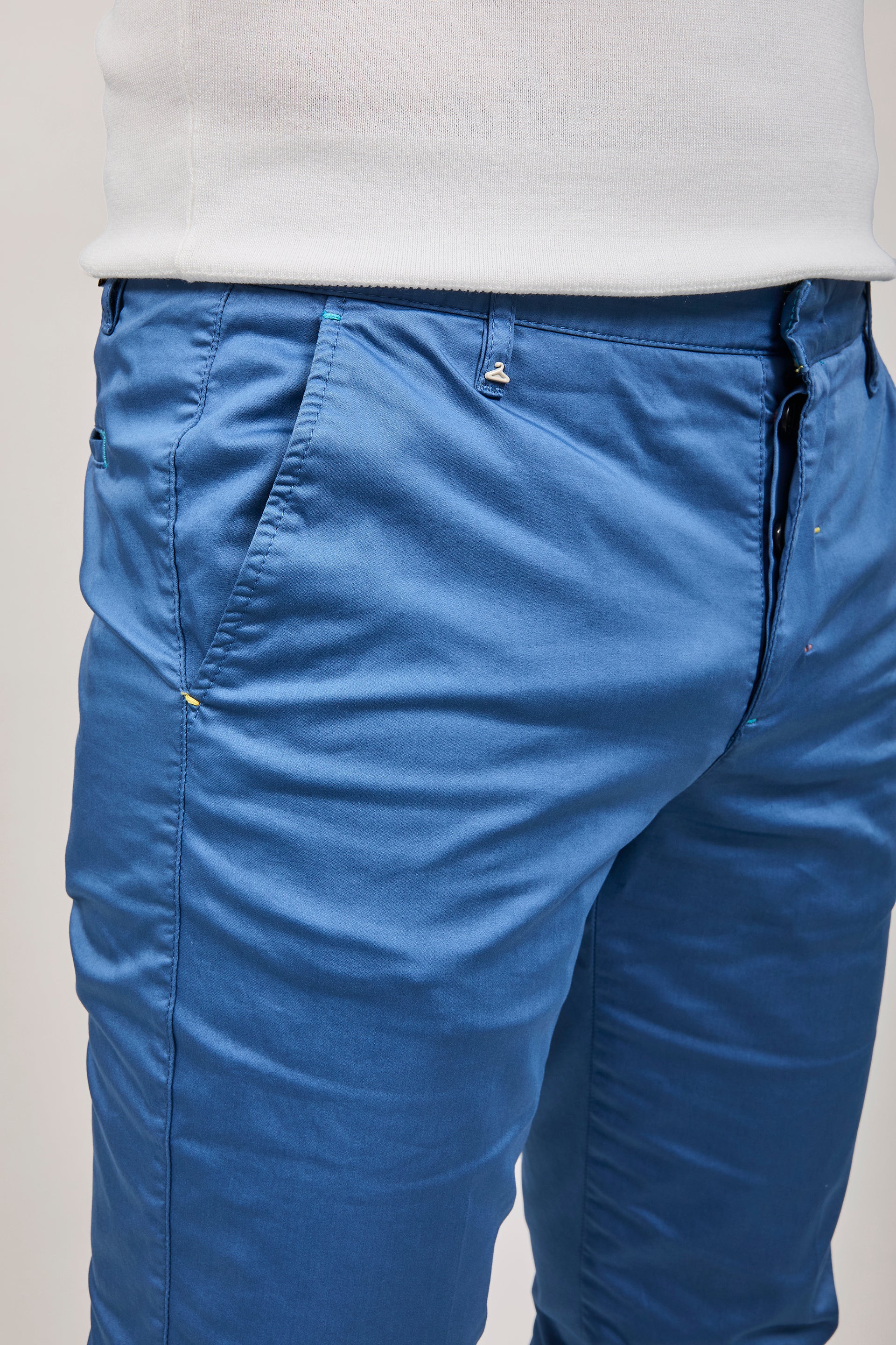 Pantalone Berna chinos Blu Ciano 39
