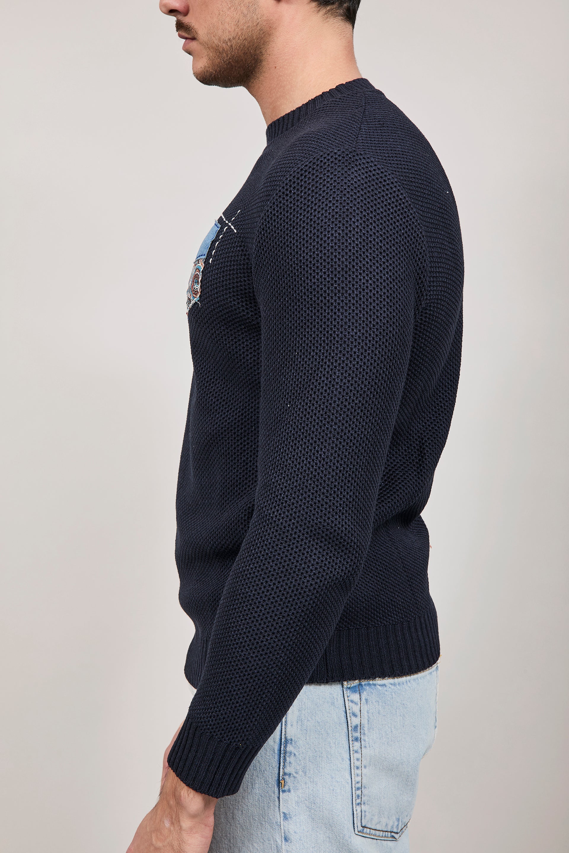 Maglioncino V2 Occhio di pernice Blu