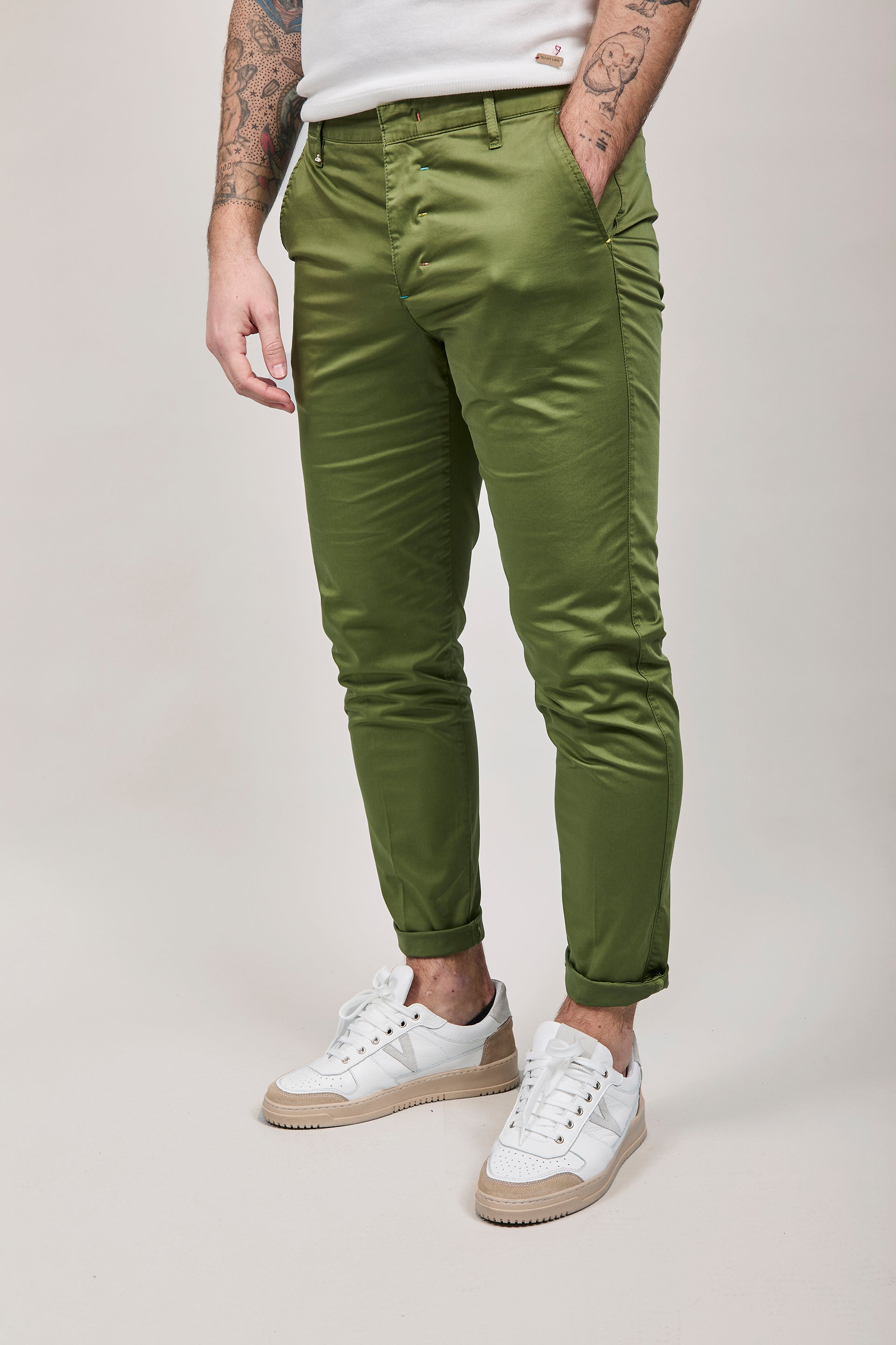 Pantalone Berna chinos Verde 39