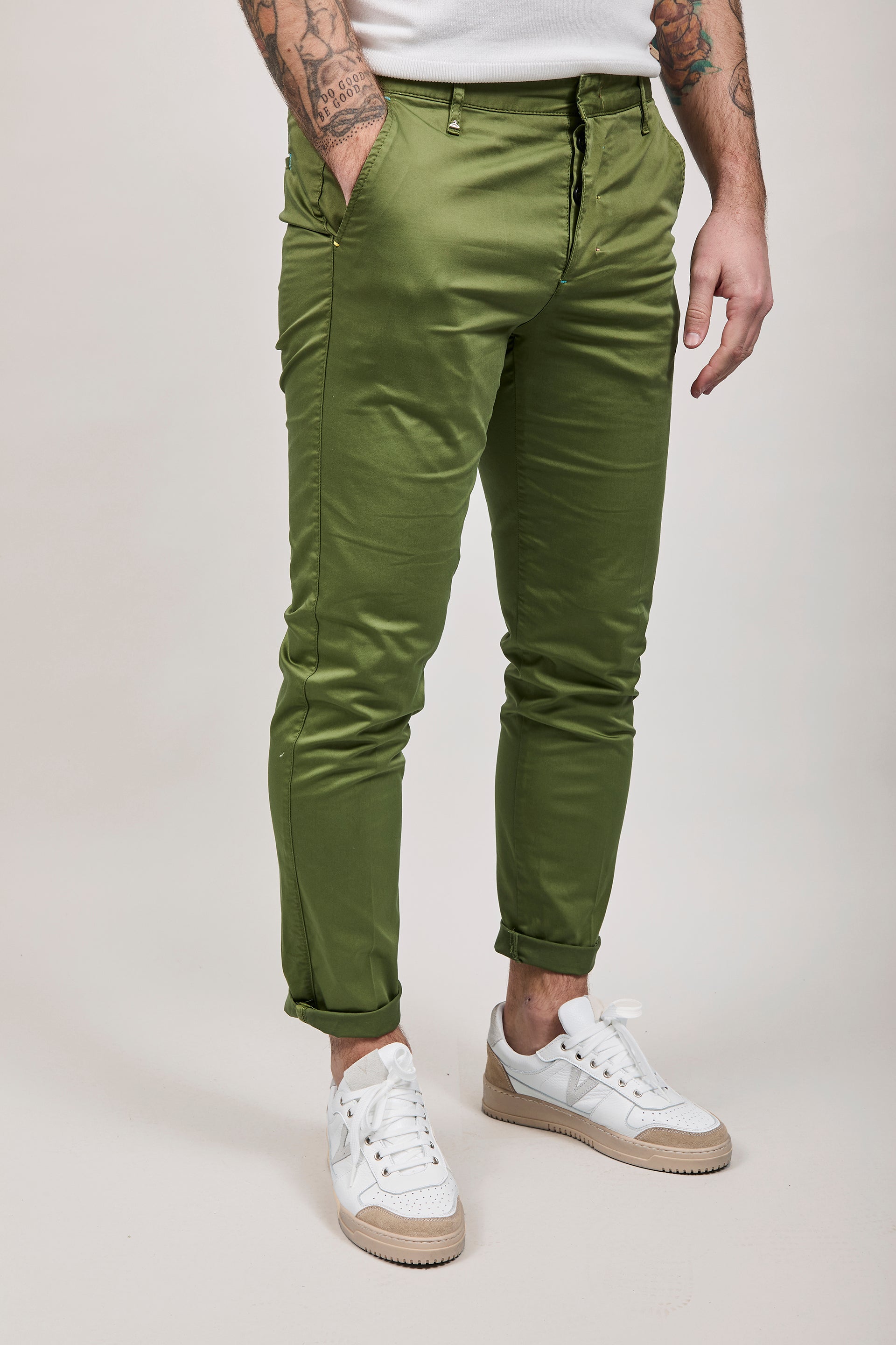 Pantalone Berna chinos Verde 39
