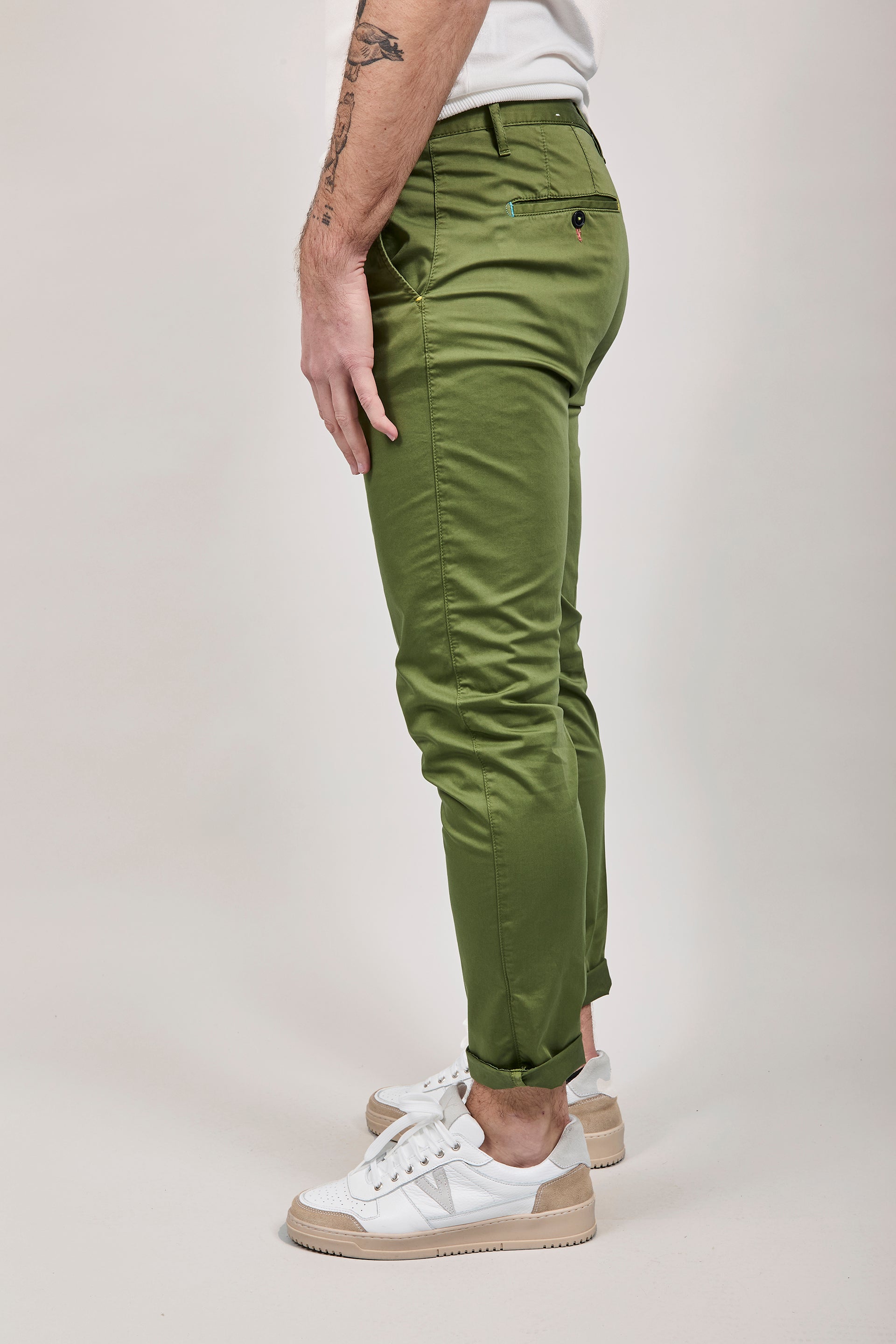 Pantalone Berna chinos Verde 39