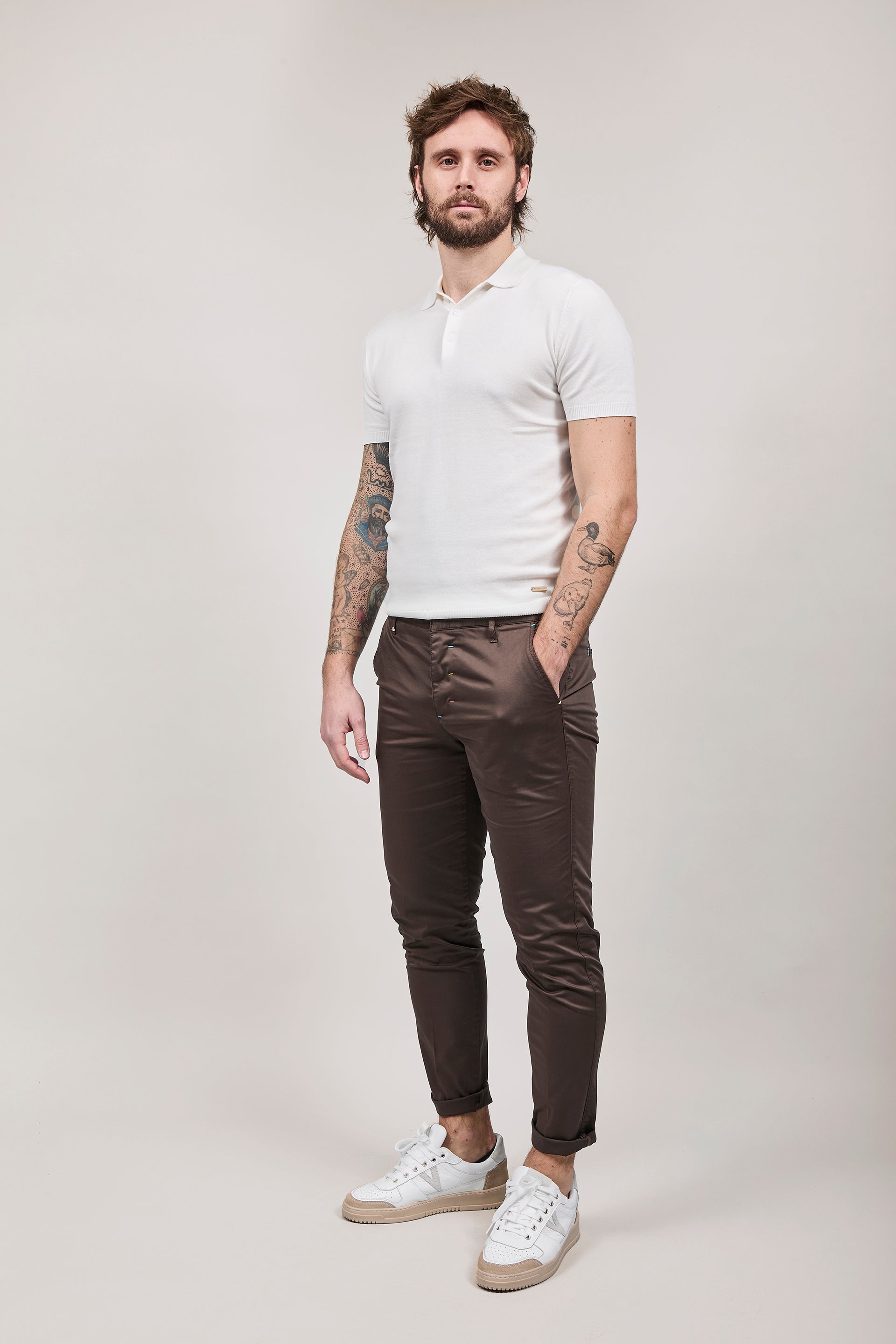 Pantalone Berna chinos Caffè 39