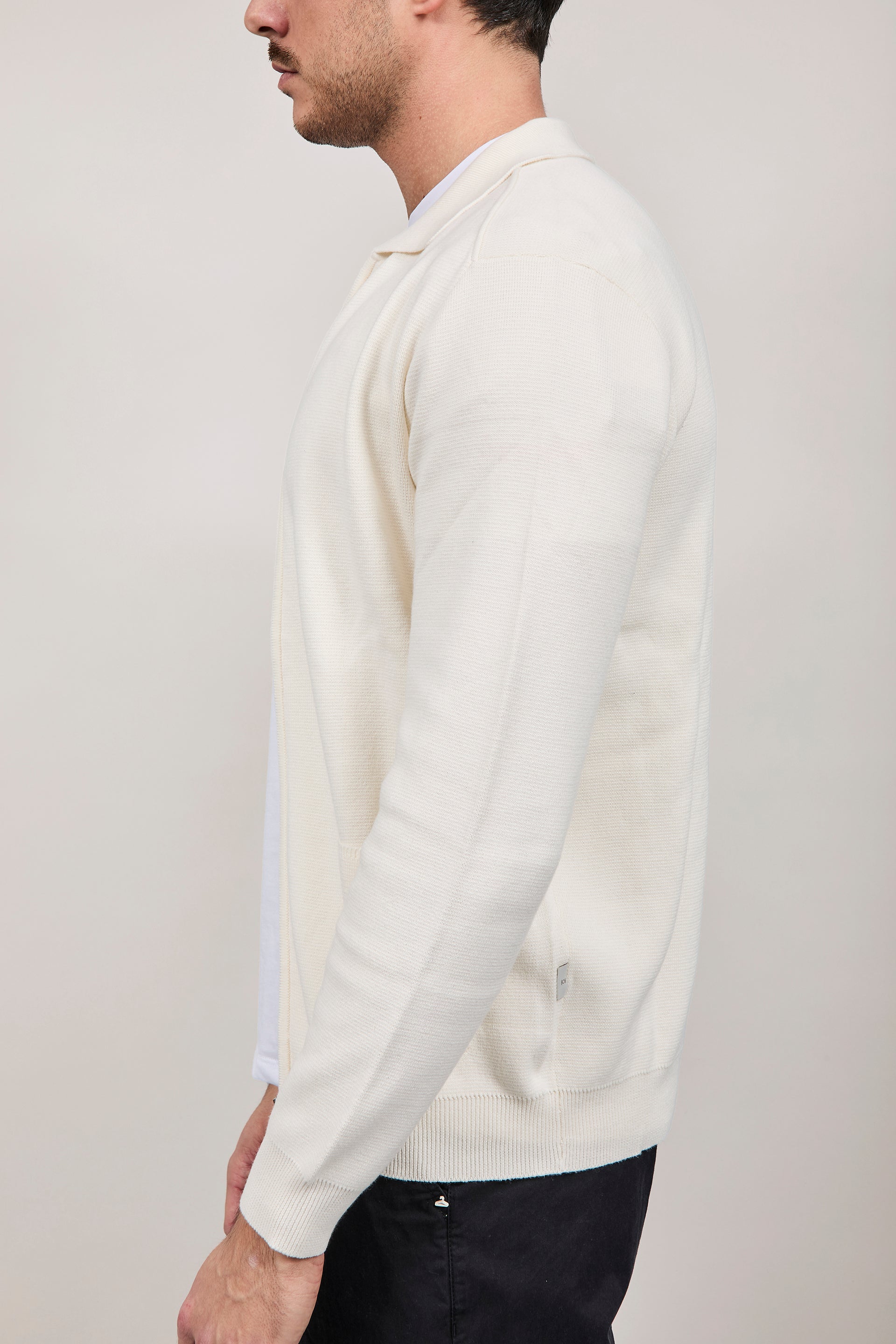 Cardigan Hamaki-ho Zip Bianco 3221