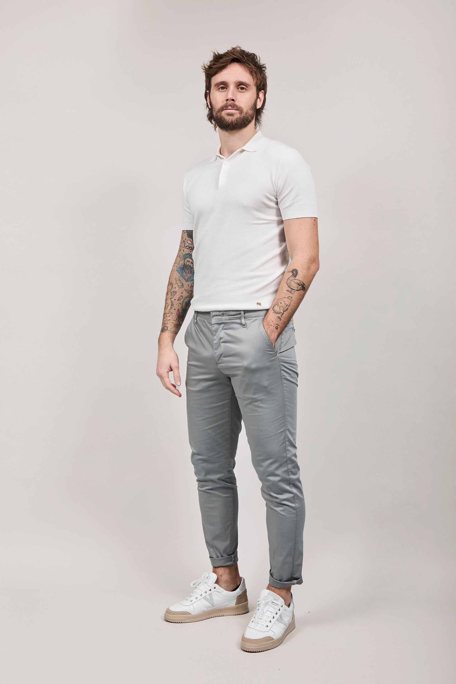 Pantalone Berna chinos Acciaio 39