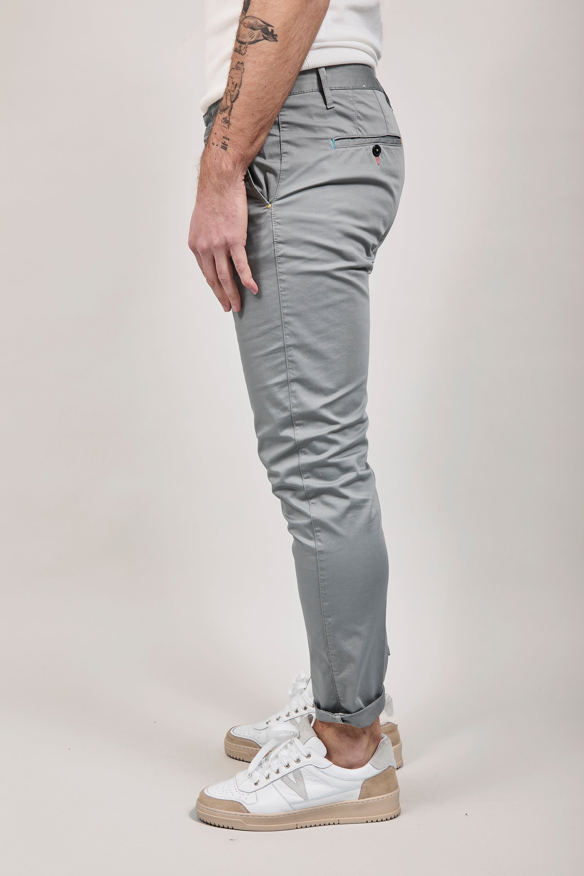 Pantalone Berna chinos Acciaio 39