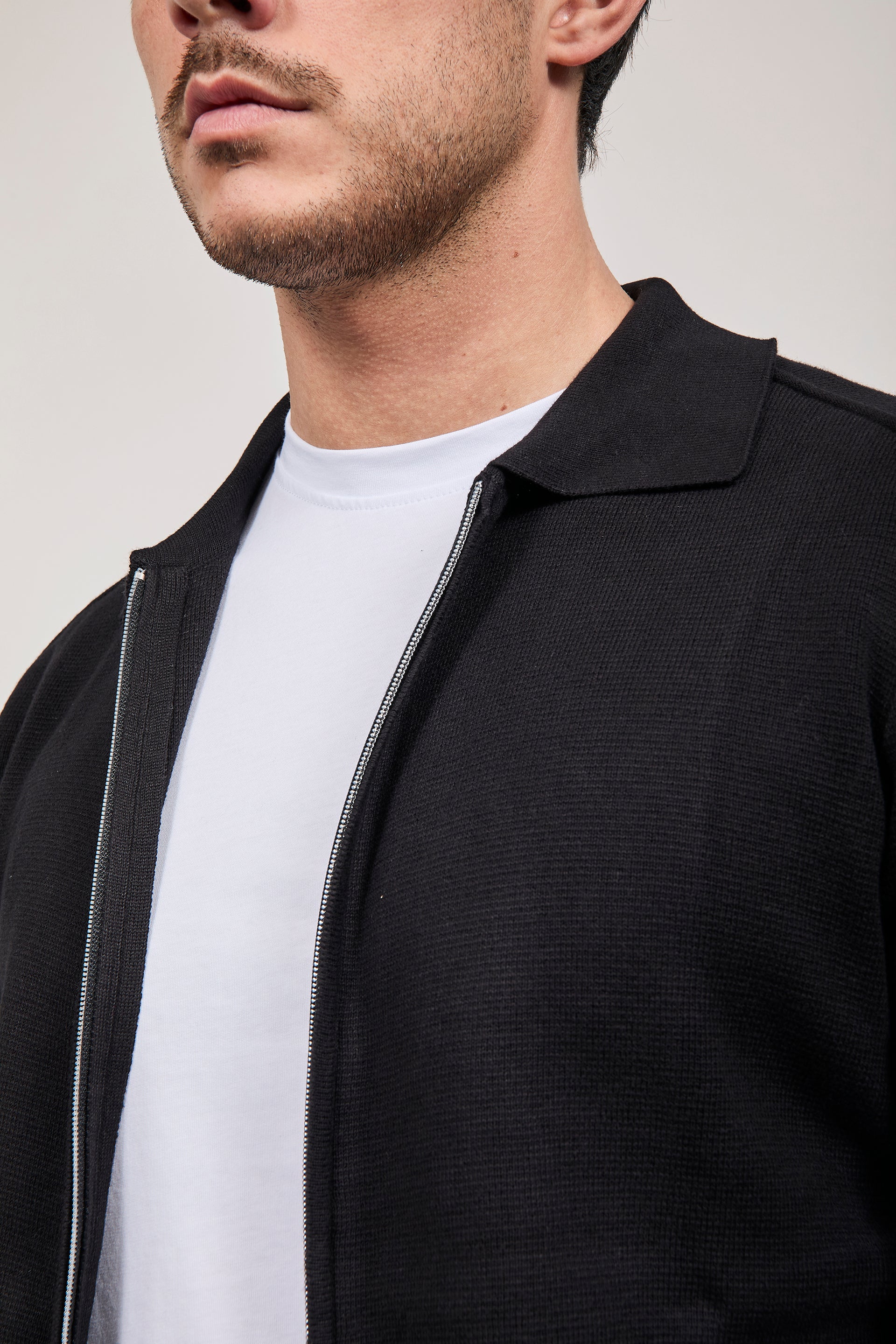 Cardigan Hamaki-ho Zip Nero 3221