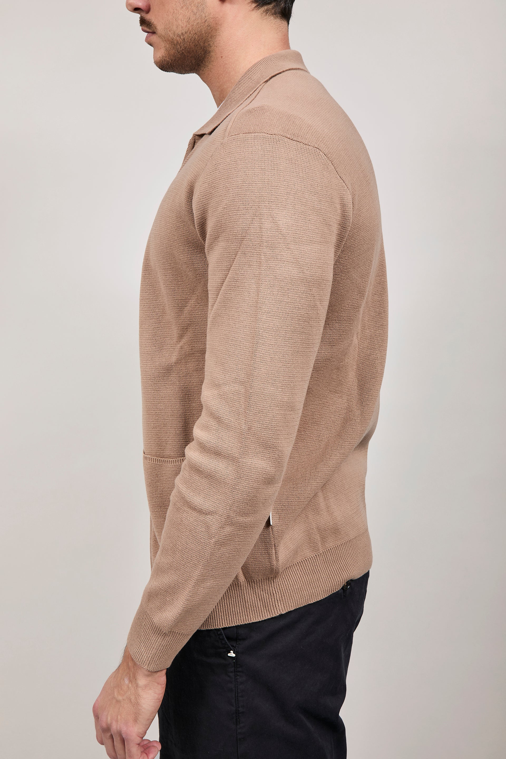 Cardigan Hamaki-ho Zip Beige 3221